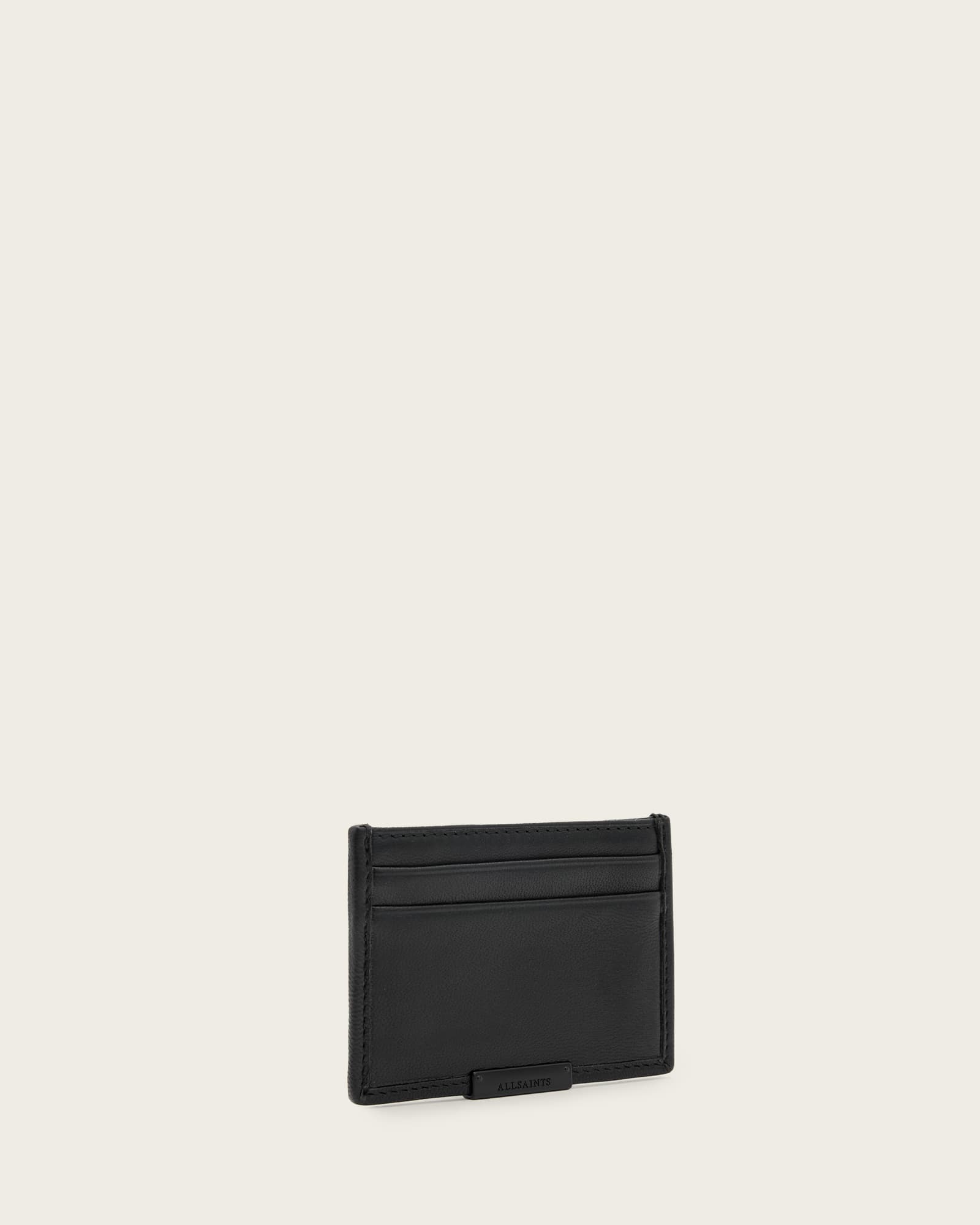 All Saints Dove Leather Cardholder Wallet Black