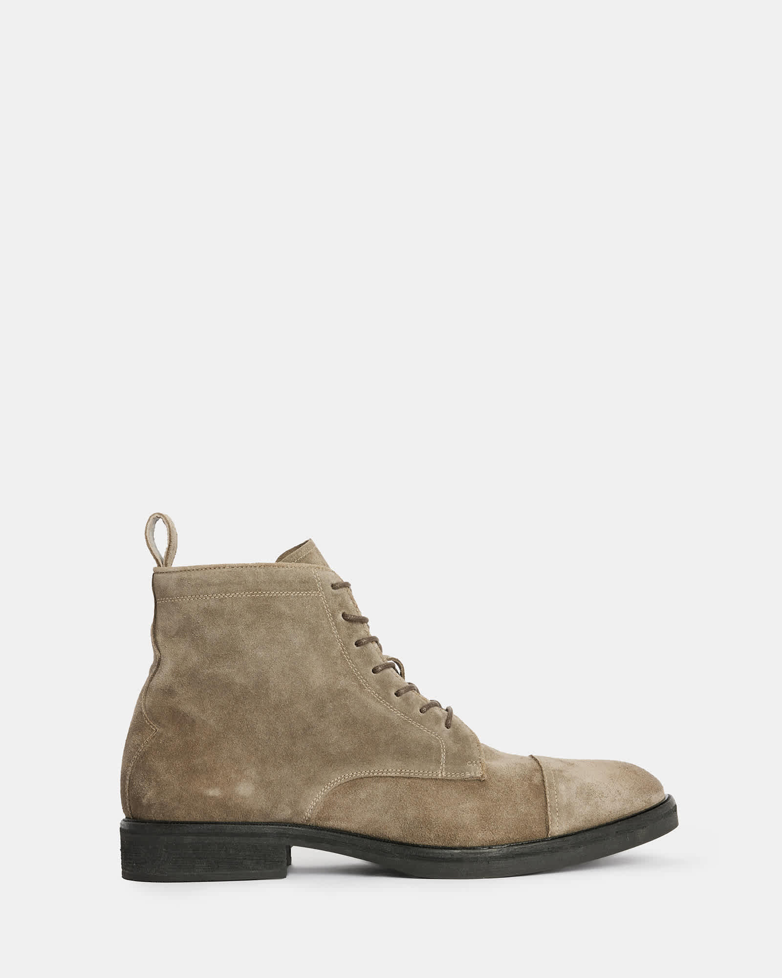All Saints Drago Suede Lace Up Boots Khaki