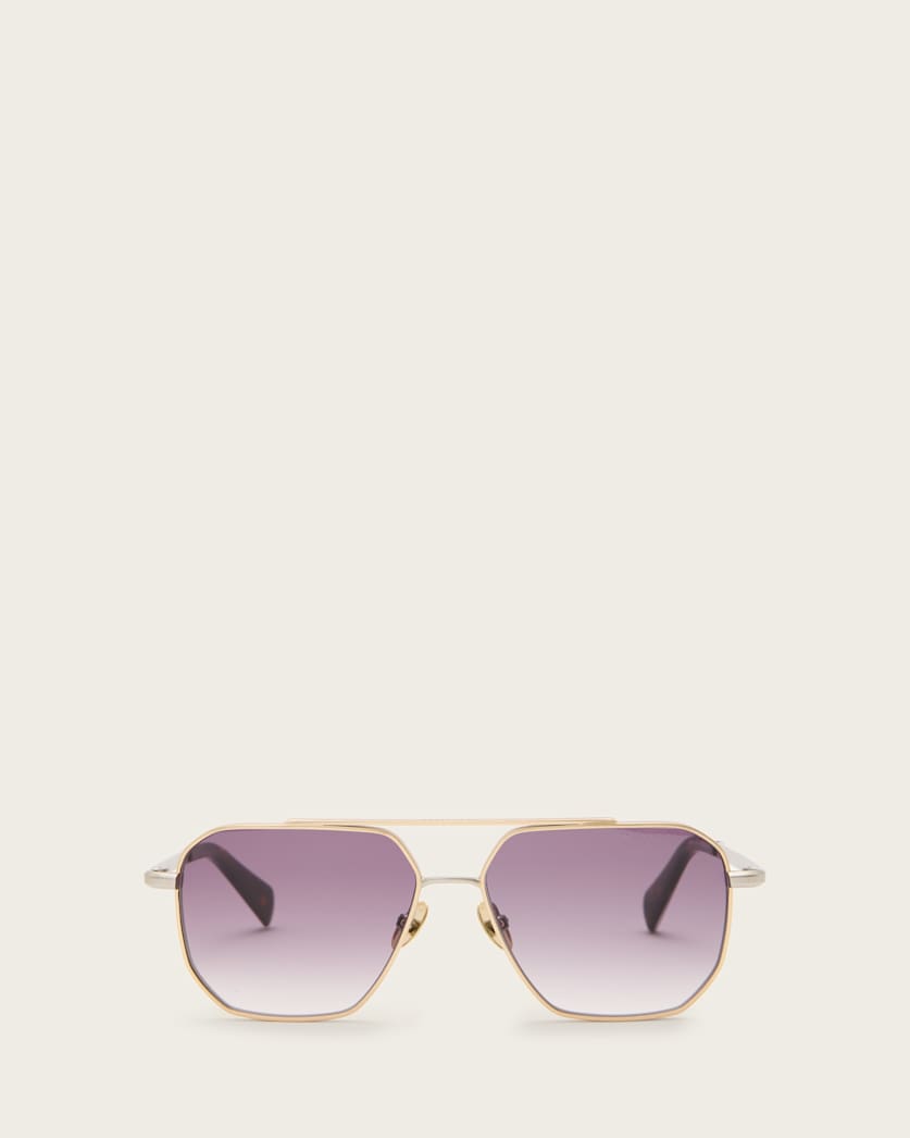 all saints Dune Navigator Sunglasses Warm Brass