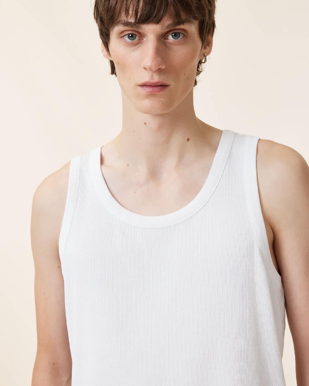 All Saints Edwards Textured Vest Optic White