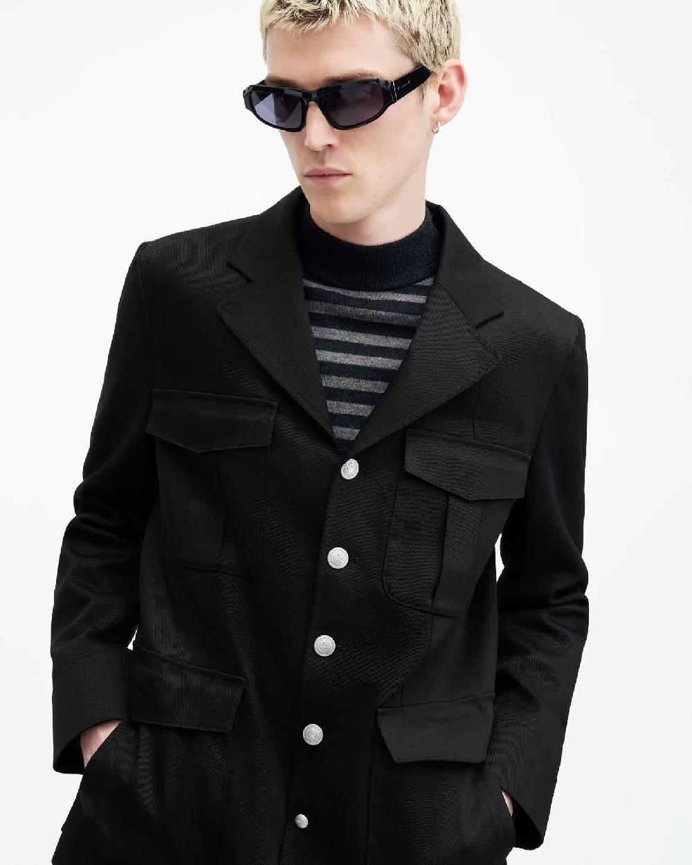 All Saints Eldon Slim Fit Jacket Black