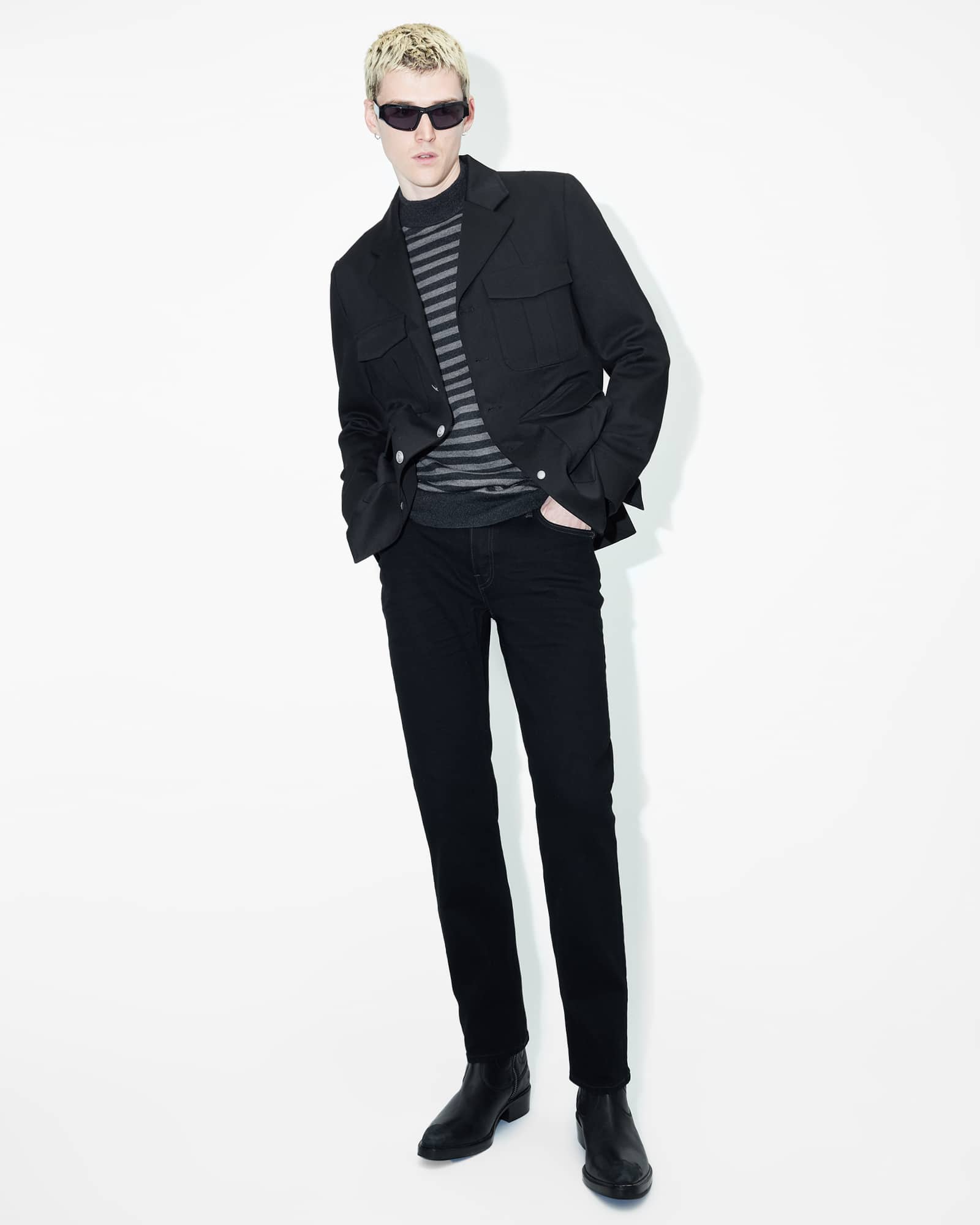All Saints Eldon Slim Fit Jacket Black