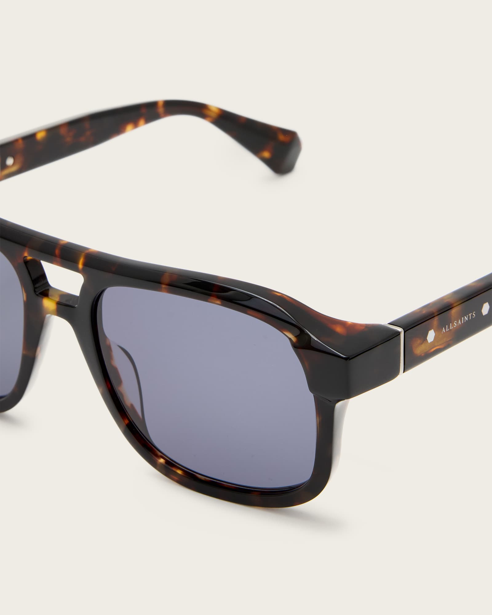 All Saints Enzo Aviator Sunglasses Dark Tort