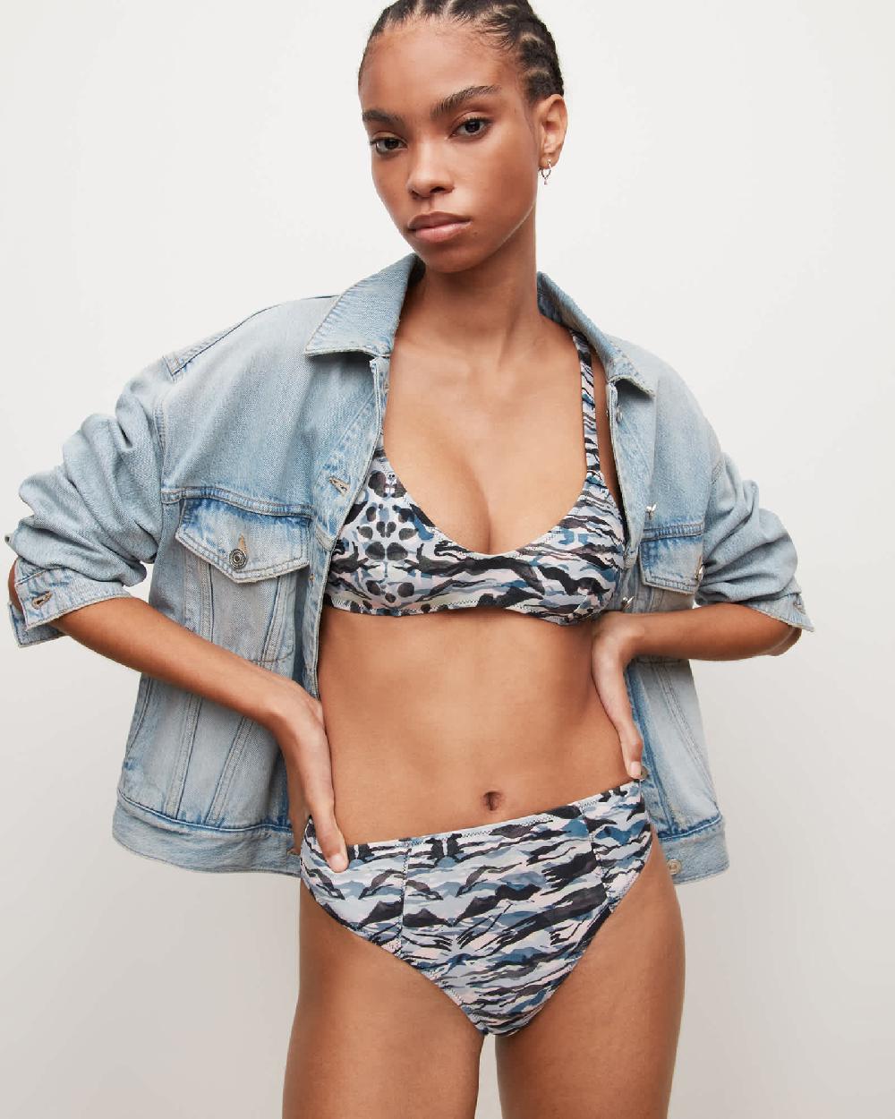 All Saints Eva Oniyuri Bikini Top Blue