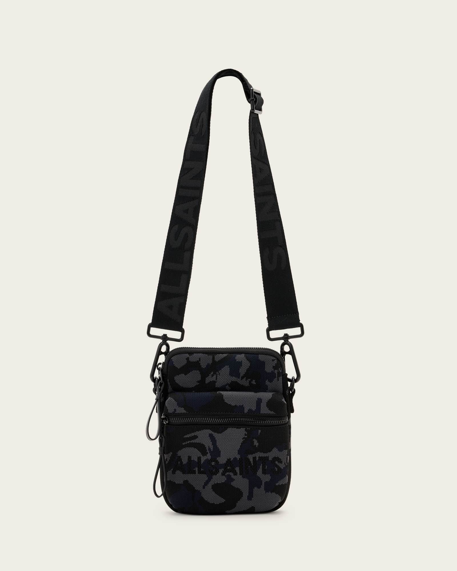 All Saints Falcon Recycled Pouch Bag Camo Blue