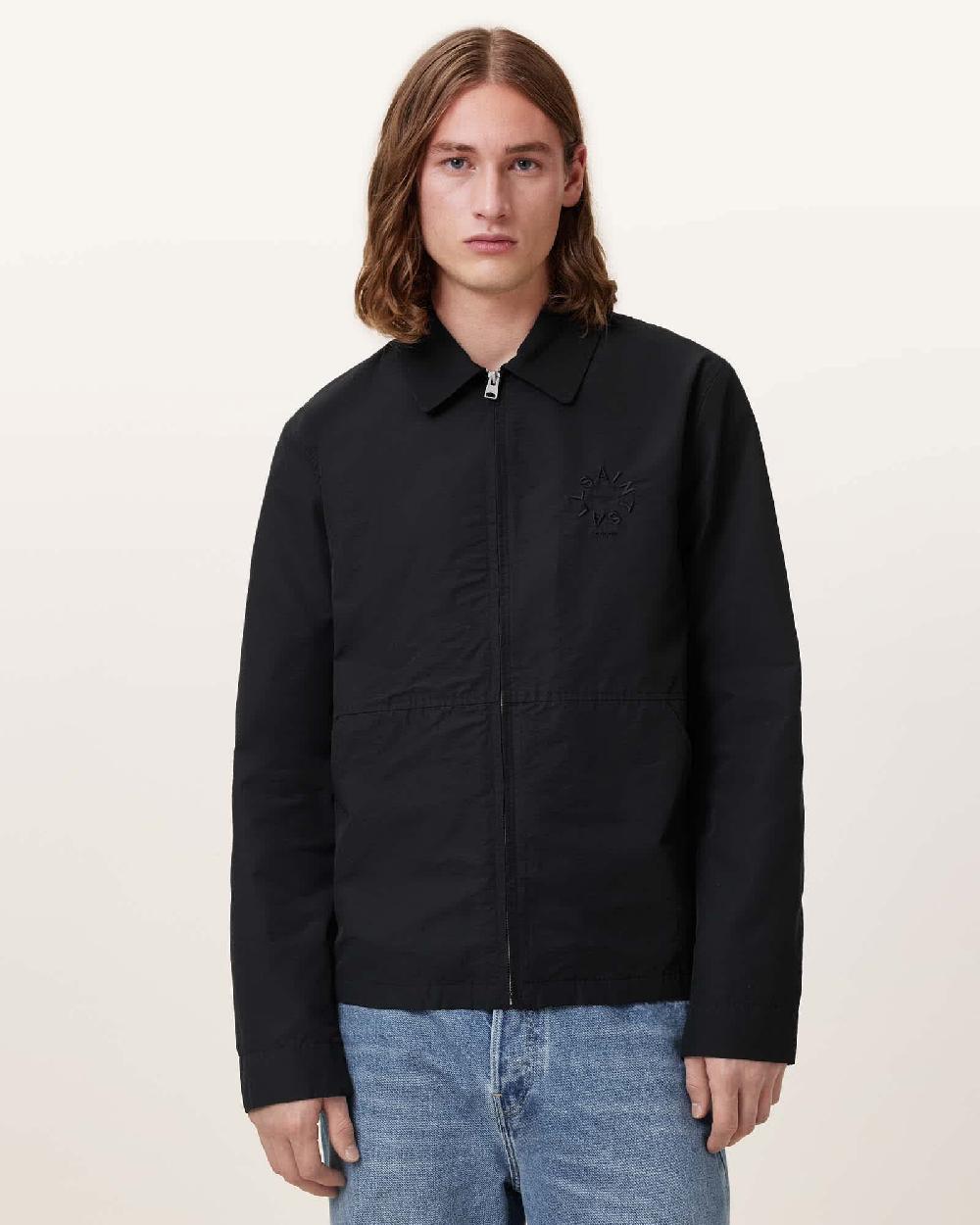 All Saints Fenway Tierra Embroidered Jacket Black