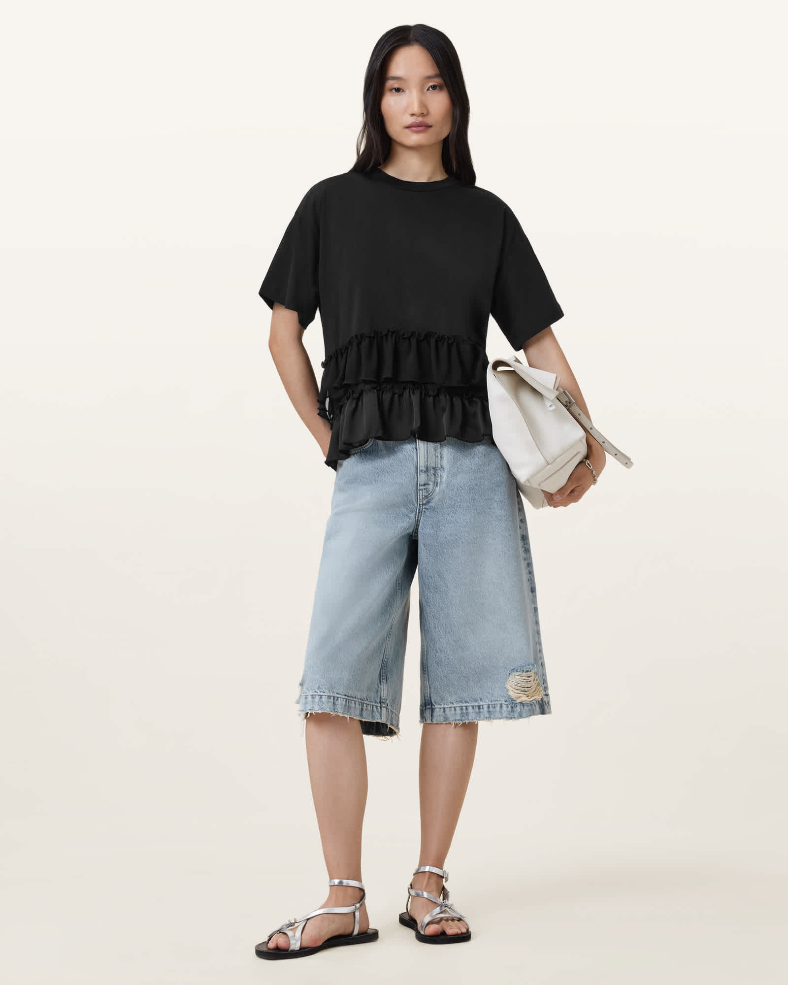 All Saints Feyre Relaxed Fit T-Shirt Black