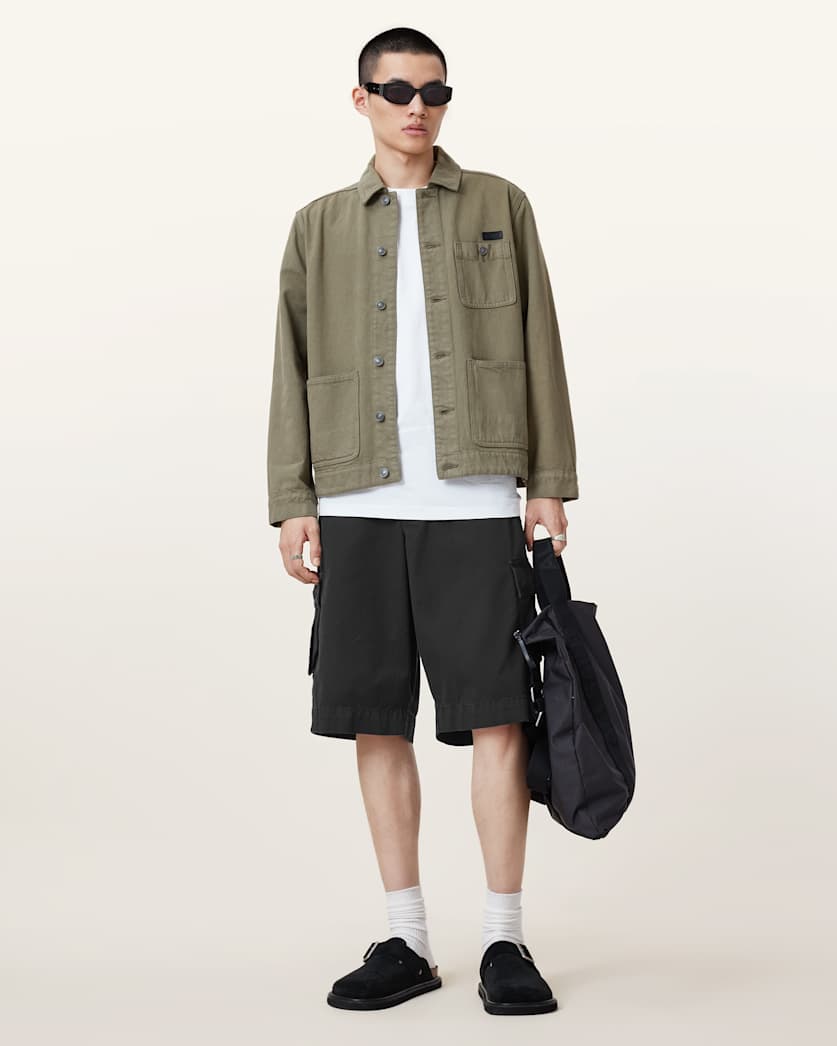 all saints Flynn Cargo Shorts Koto Black