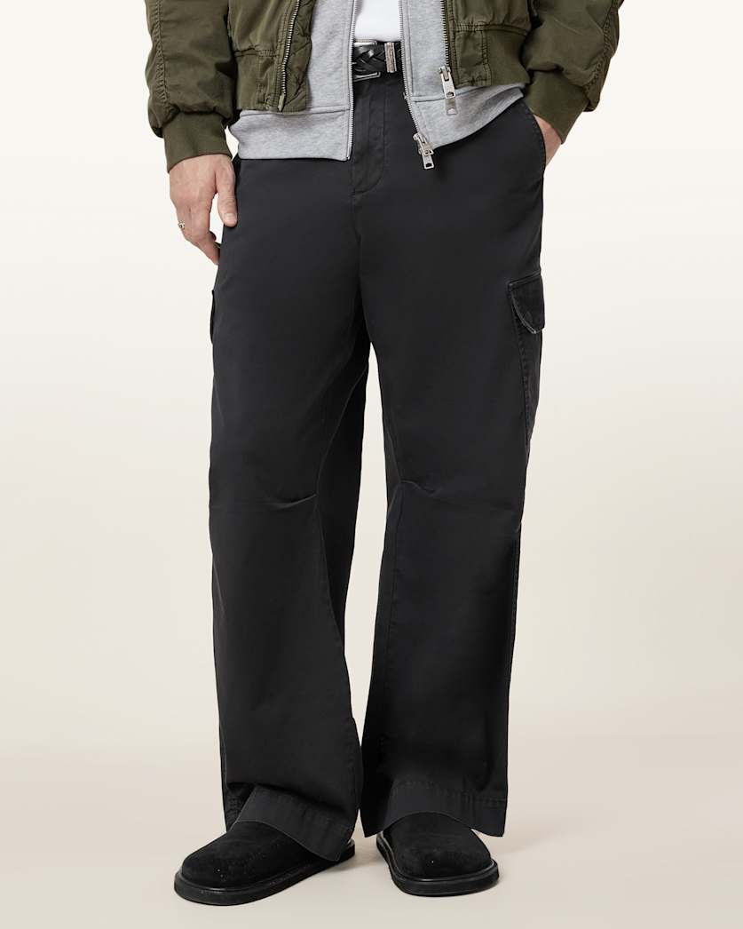 all saints Flynn Cargo Trousers Koto Black