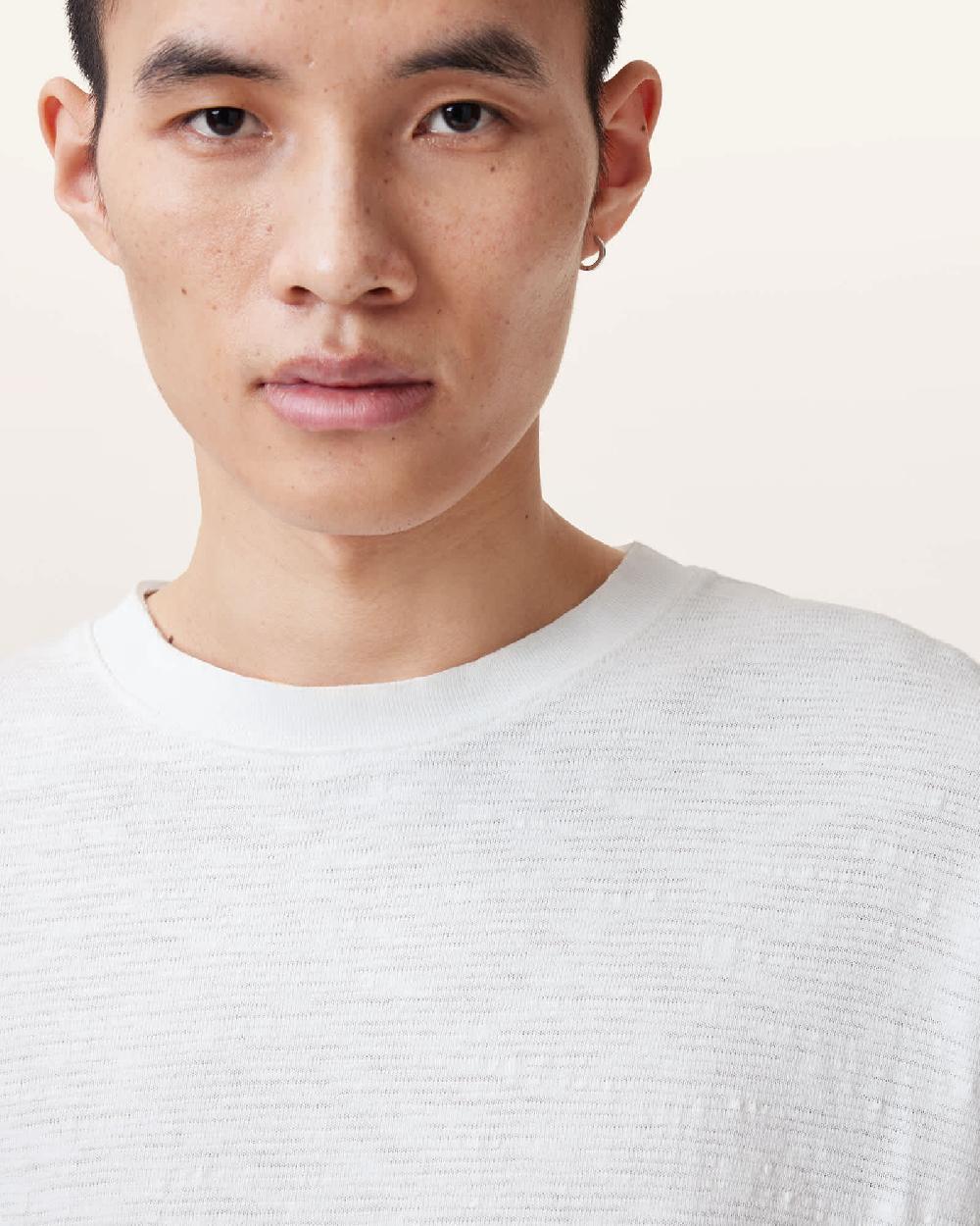 All Saints Foster Long Sleeve T-Shirt Chalk White