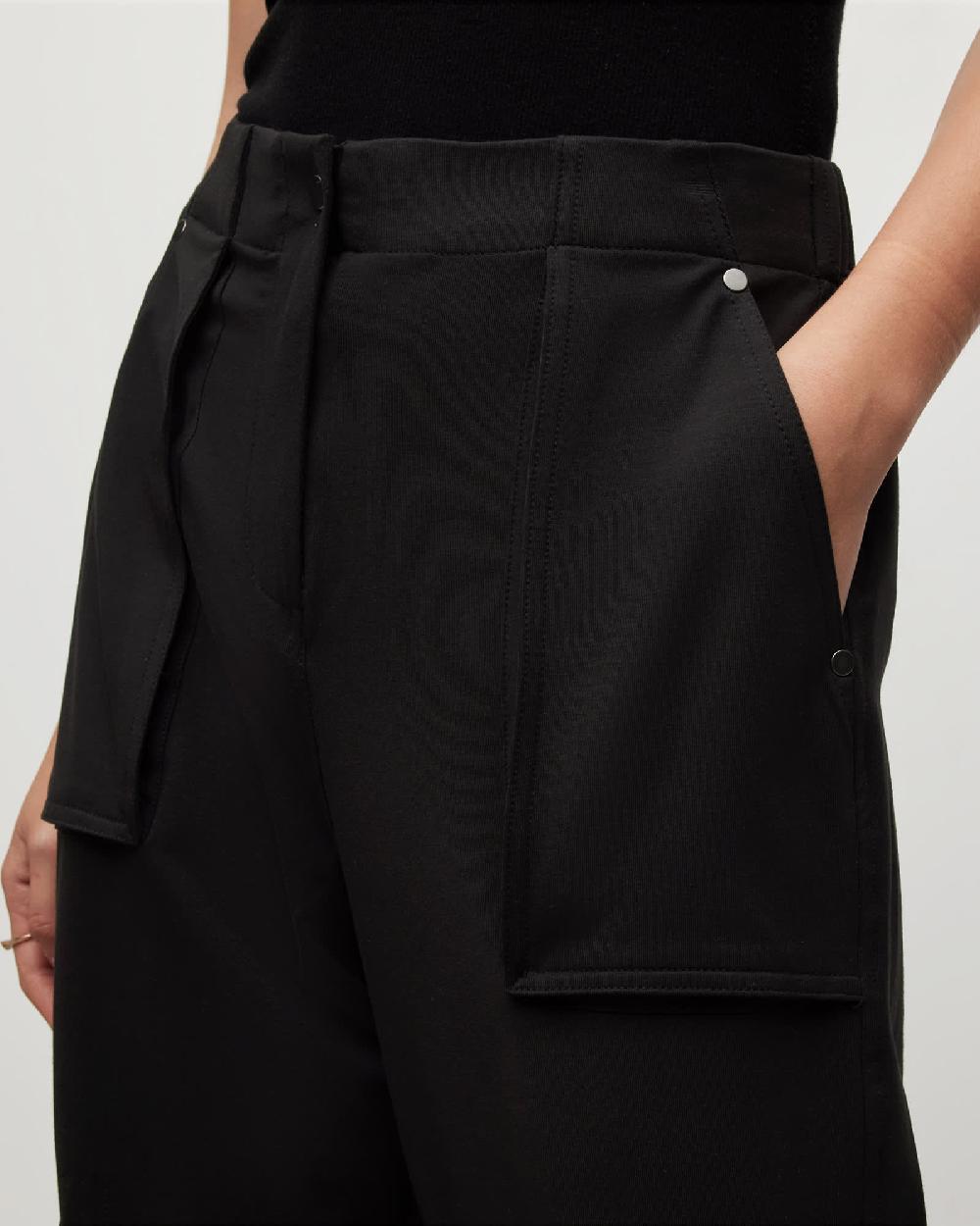 All Saints Freda Lightweight Cargo Trousers Black
