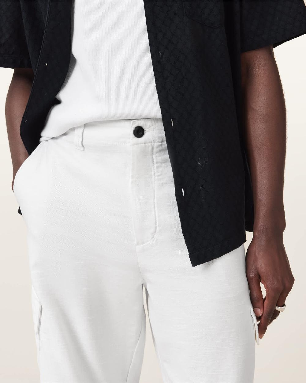 All Saints Grove Oversized Cargo Pants FADED WHITE