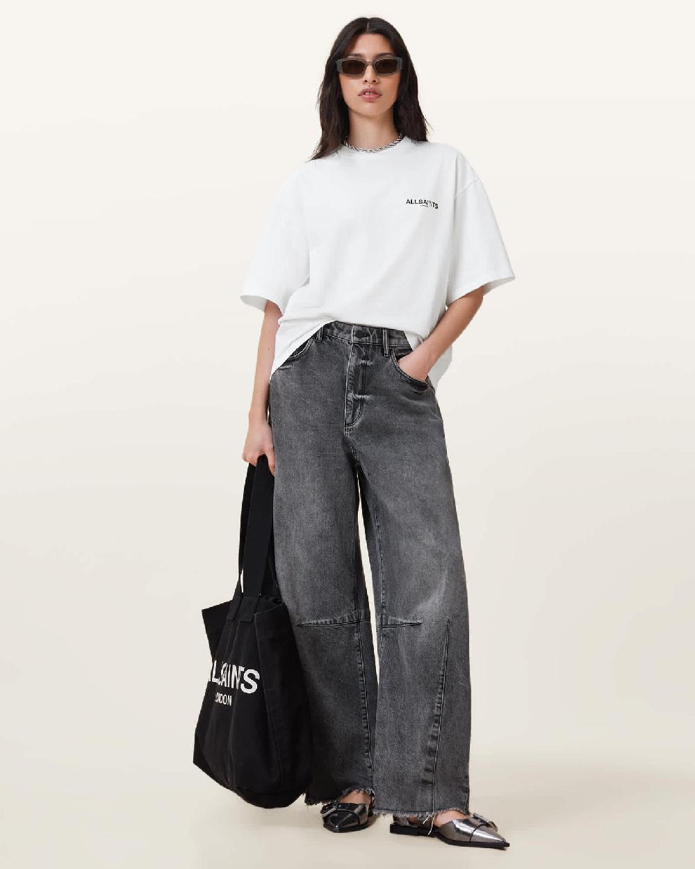 All Saints Guardian Amelie Oversized T-Shirt White