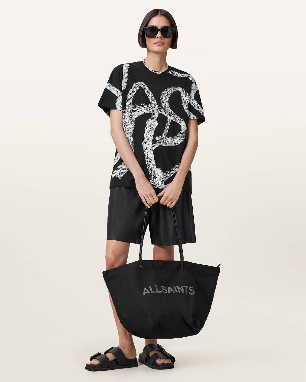 All Saints Halyard Relaxed Boyfriend T-Shirt Black