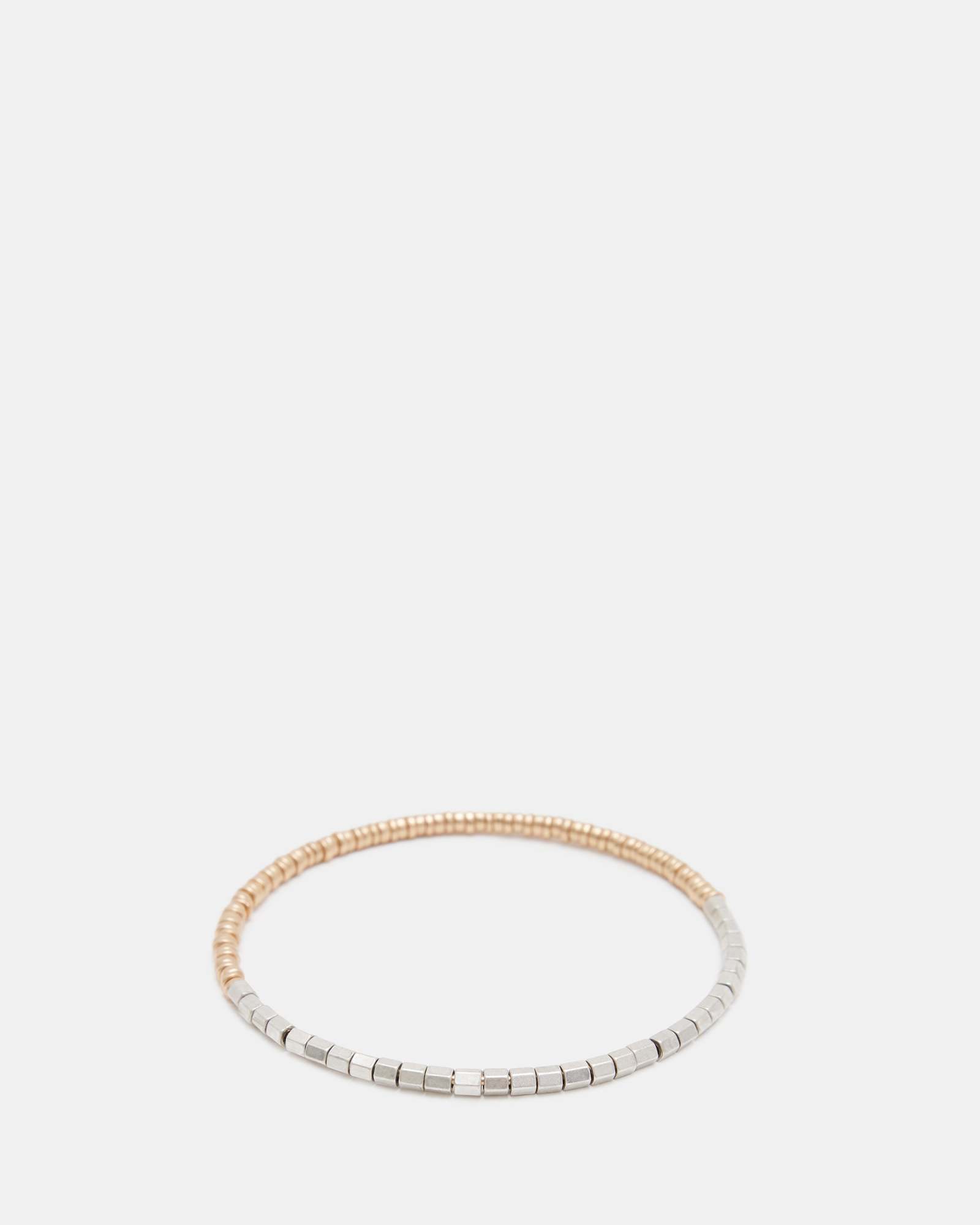 All Saints Hana Bead Bangle WARM BRASS/SILVER