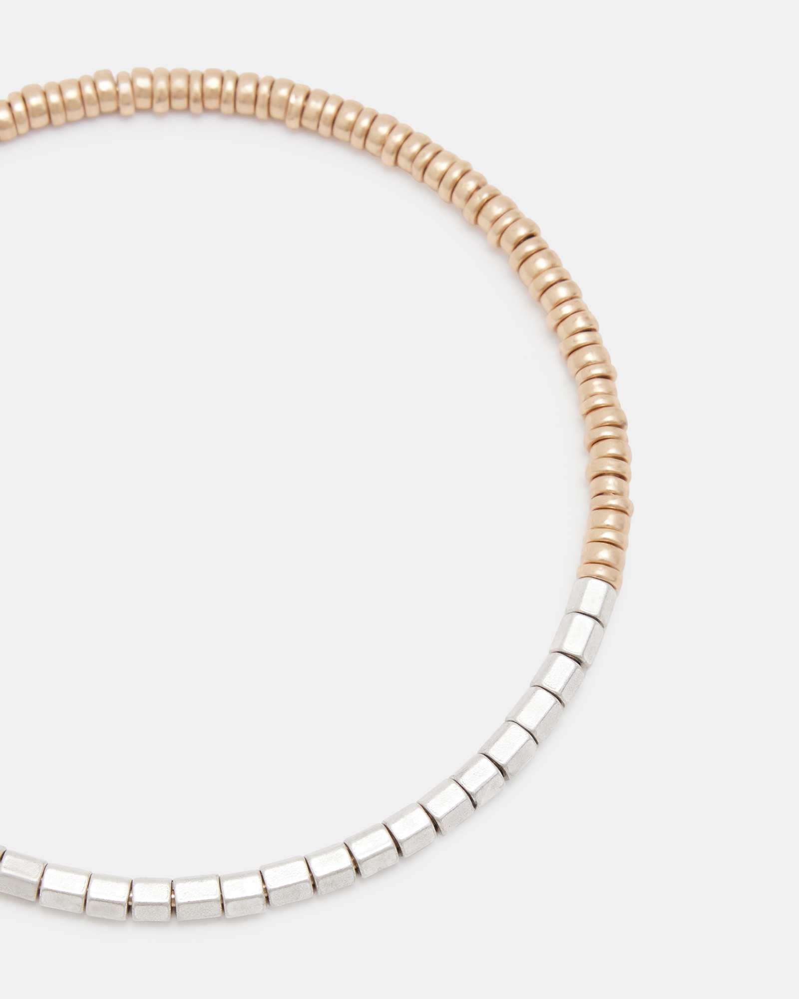 All Saints Hana Bead Bangle WARM BRASS/SILVER