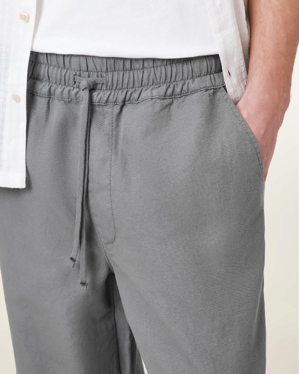 All Saints Hanbury Straight Fit Pants Pillar Grey