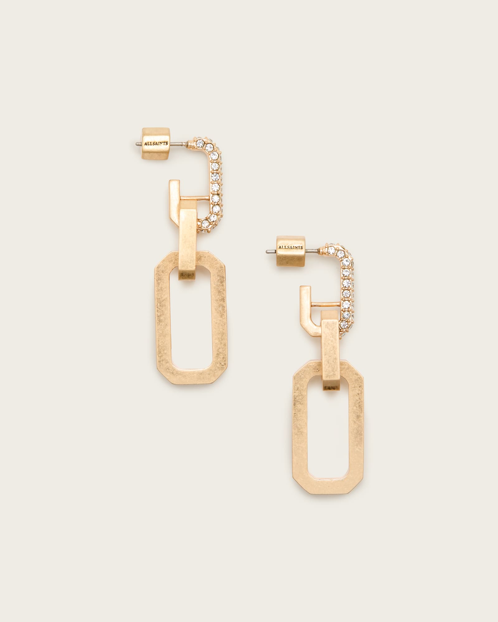 All Saints Hattie Drop Earrings Warm Brass
