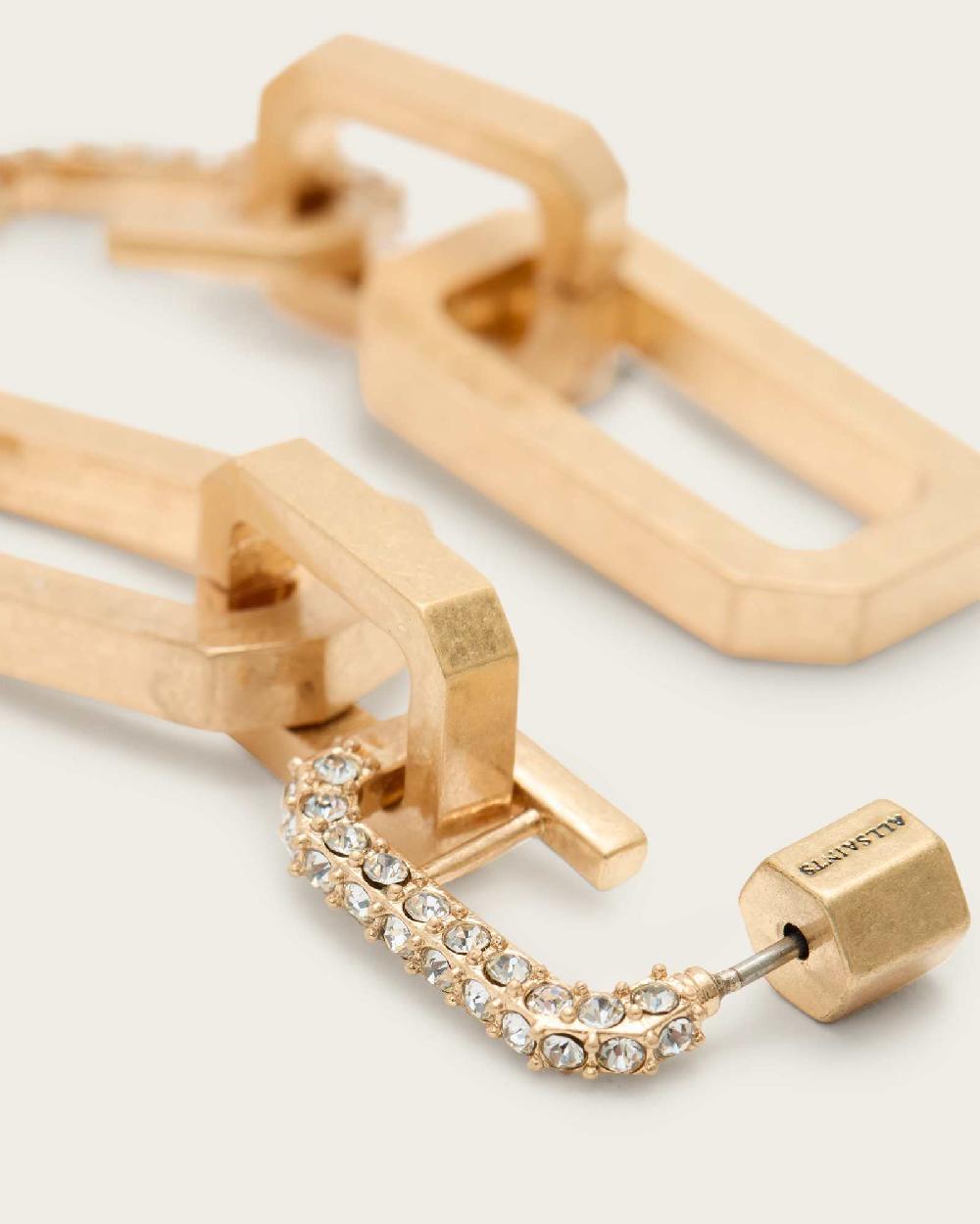 All Saints Hattie Drop Earrings Warm Brass