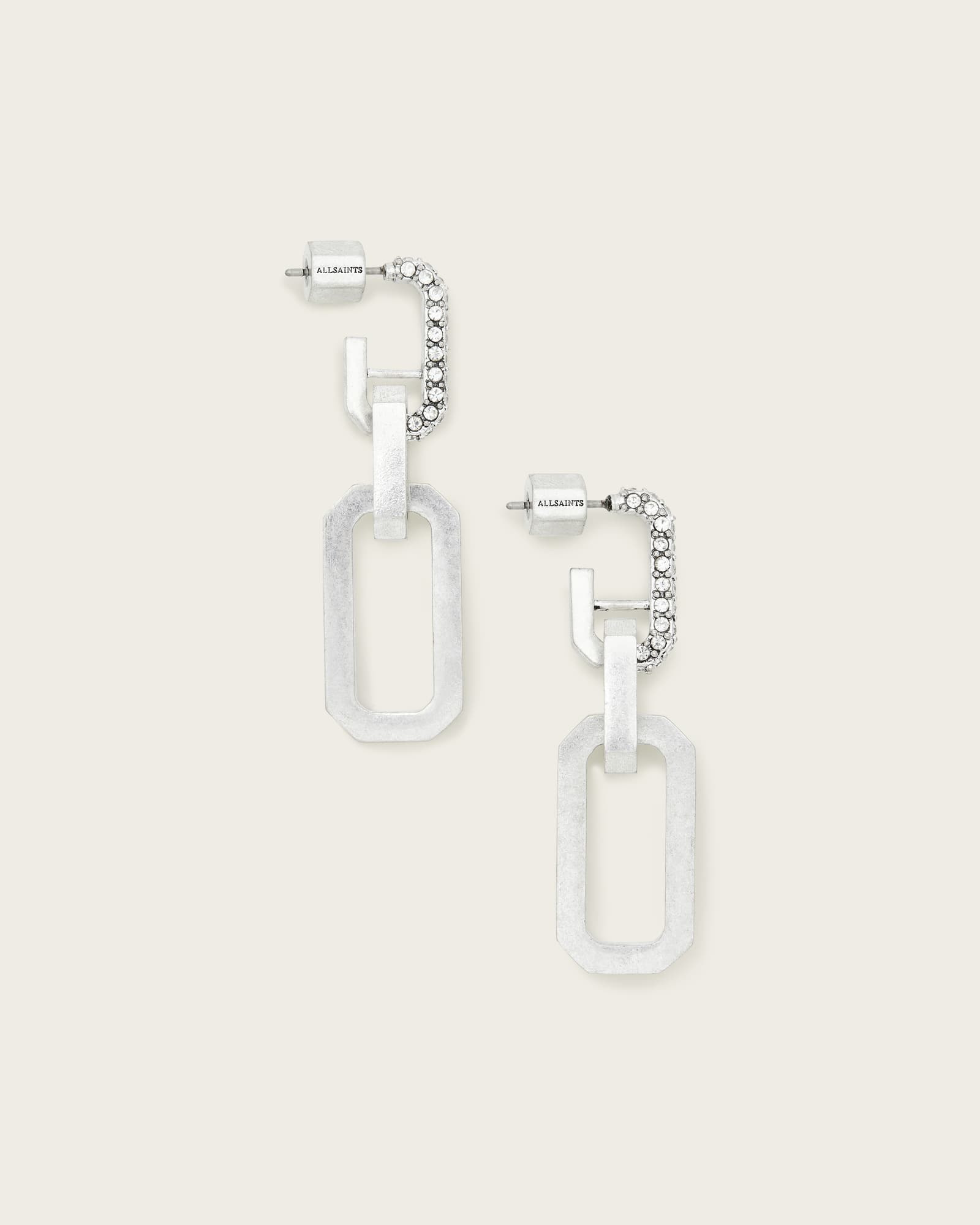 All Saints Hattie Drop Earrings Warm Silver