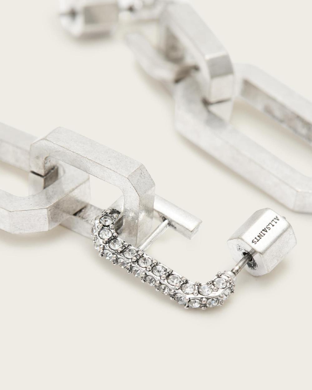 All Saints Hattie Drop Earrings Warm Silver