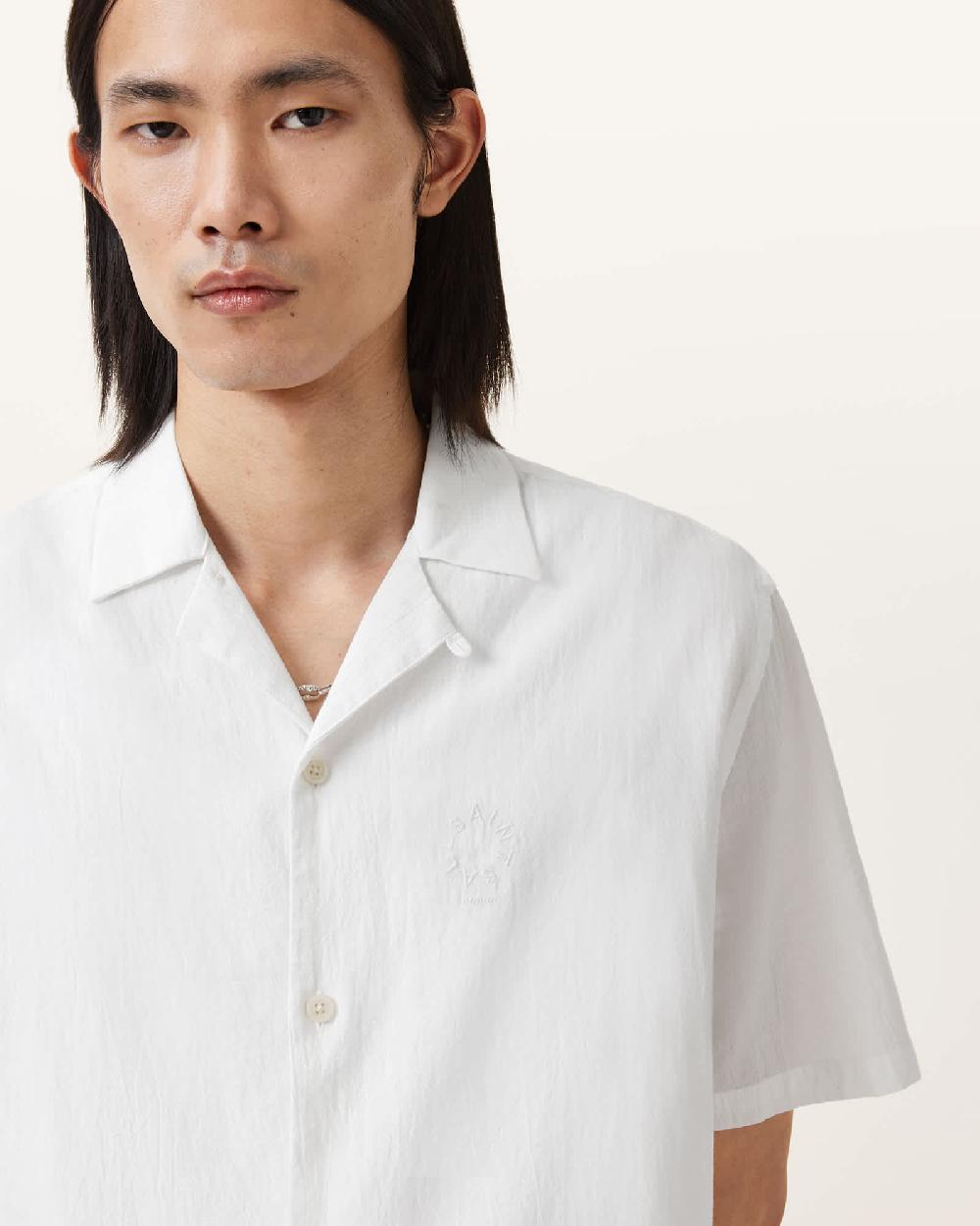 All Saints Haven Short Sleeve Shirt White