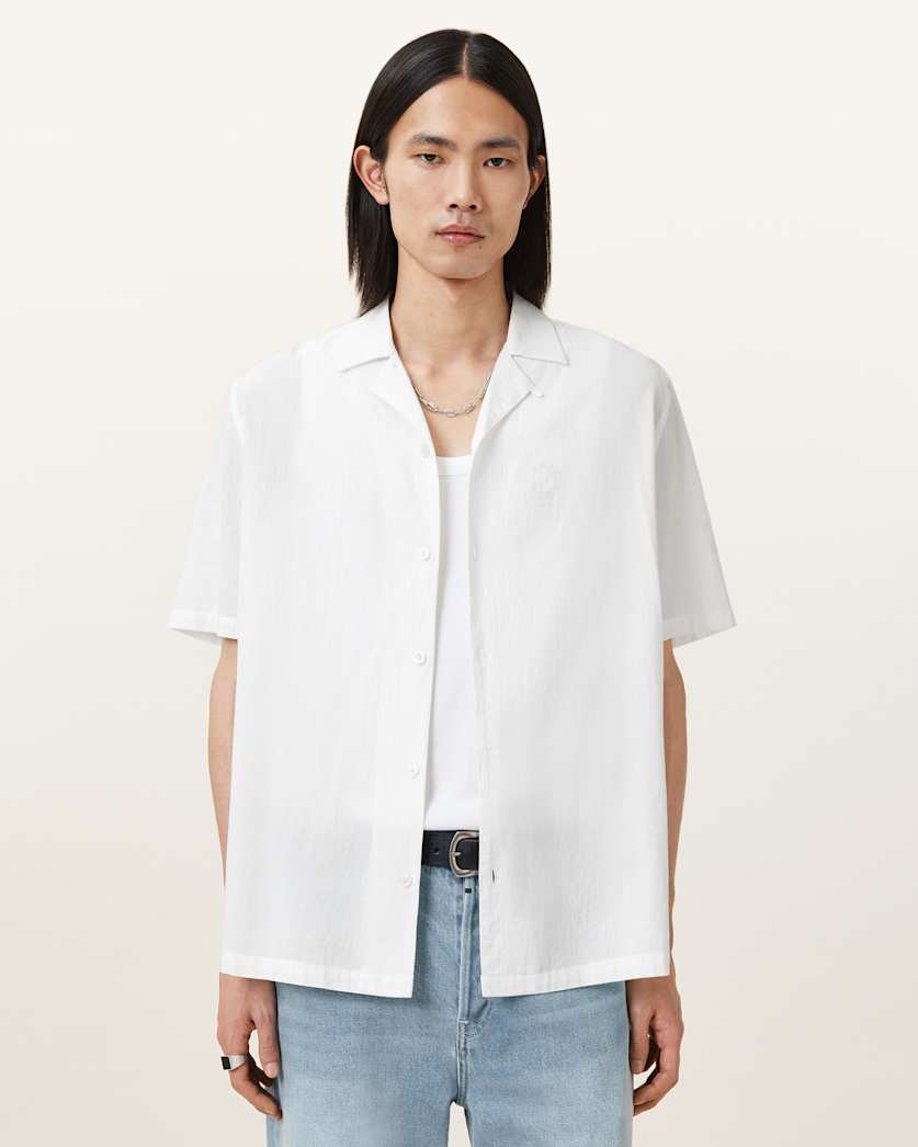 all saints Haven Short Sleeve Shirt White