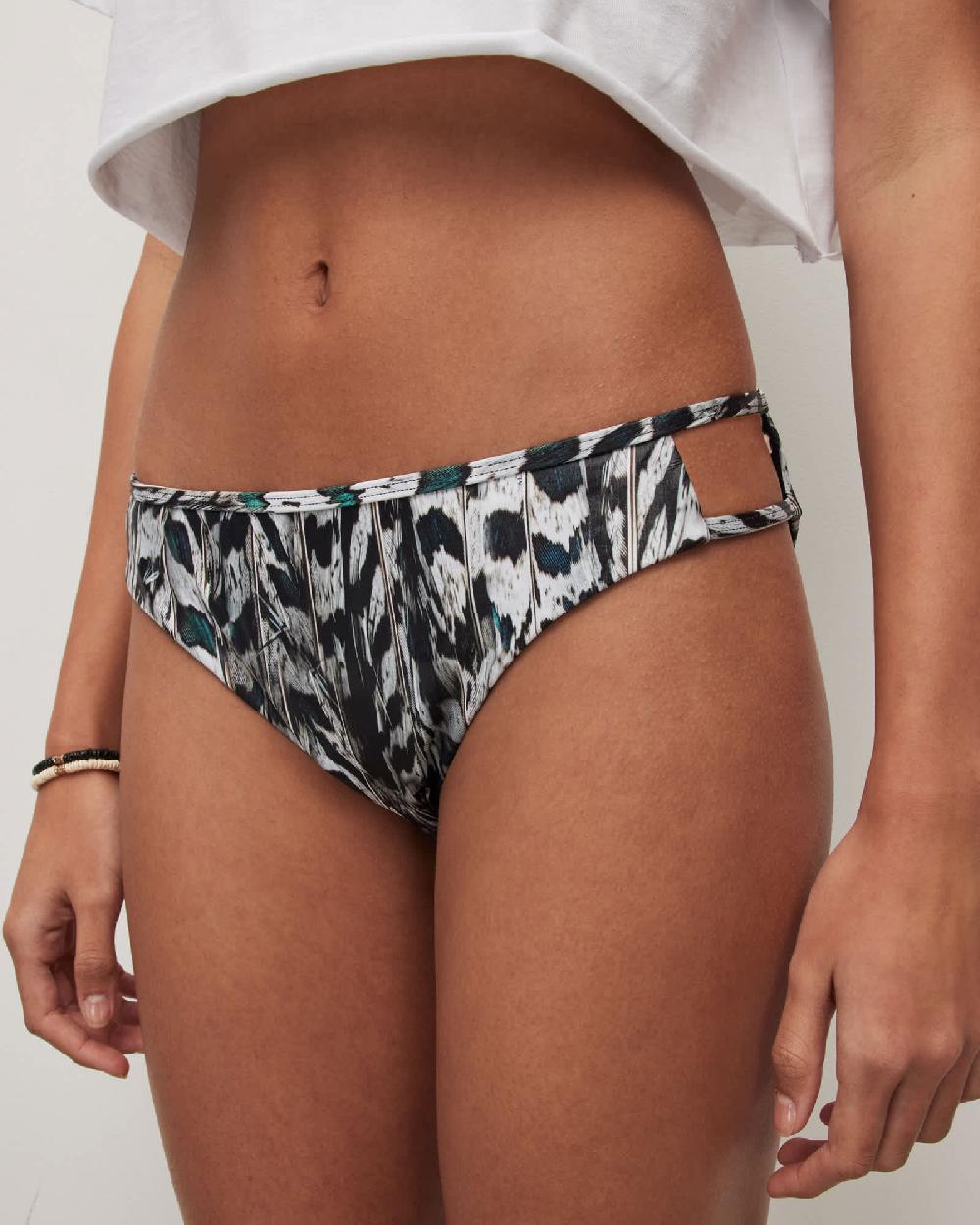 All Saints Heidi Ines Bikini Bottoms White Mono