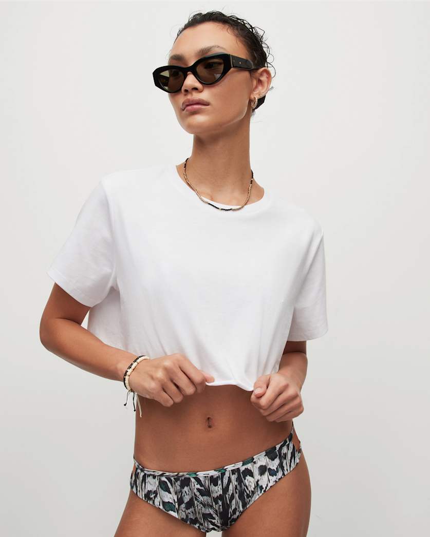 all saints Heidi Ines Bikini Bottoms White Mono