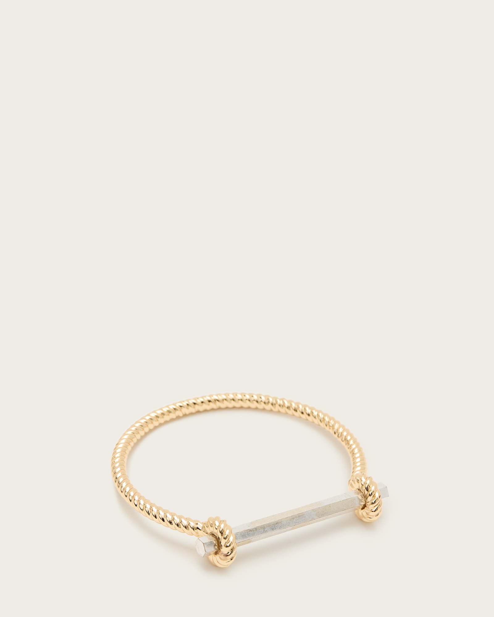 All Saints Heidi Rope Bangle Gold Mix