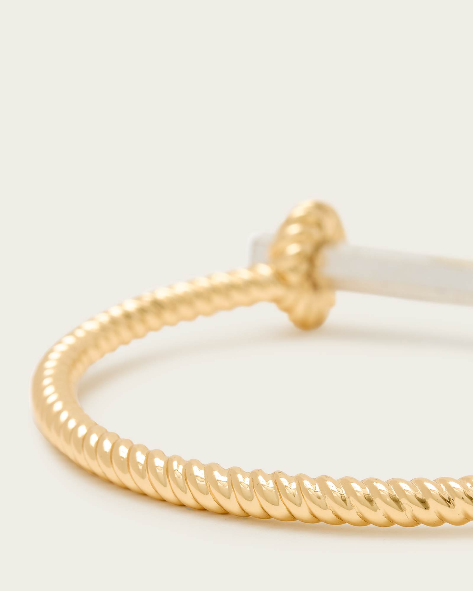 All Saints Heidi Rope Bangle Gold Mix