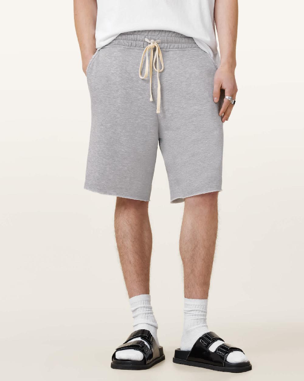 All Saints Helix Grey Sweat Shorts Grey Marl