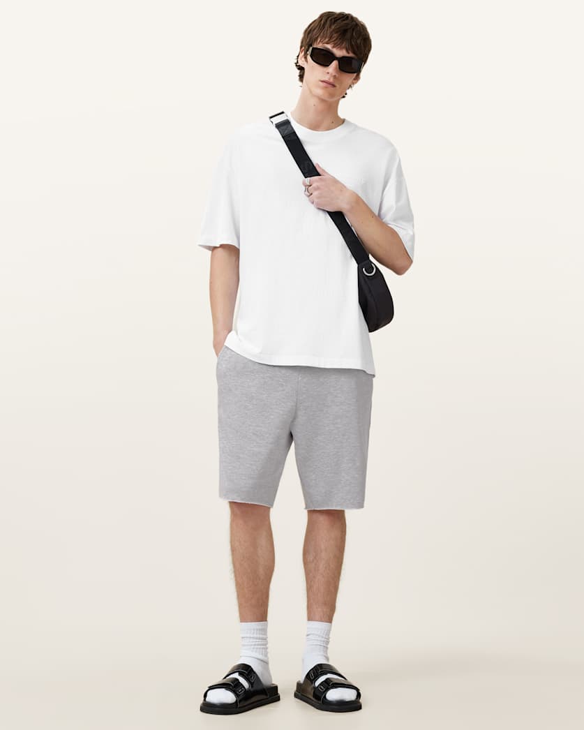 all saints Helix Grey Sweat Shorts Grey Marl
