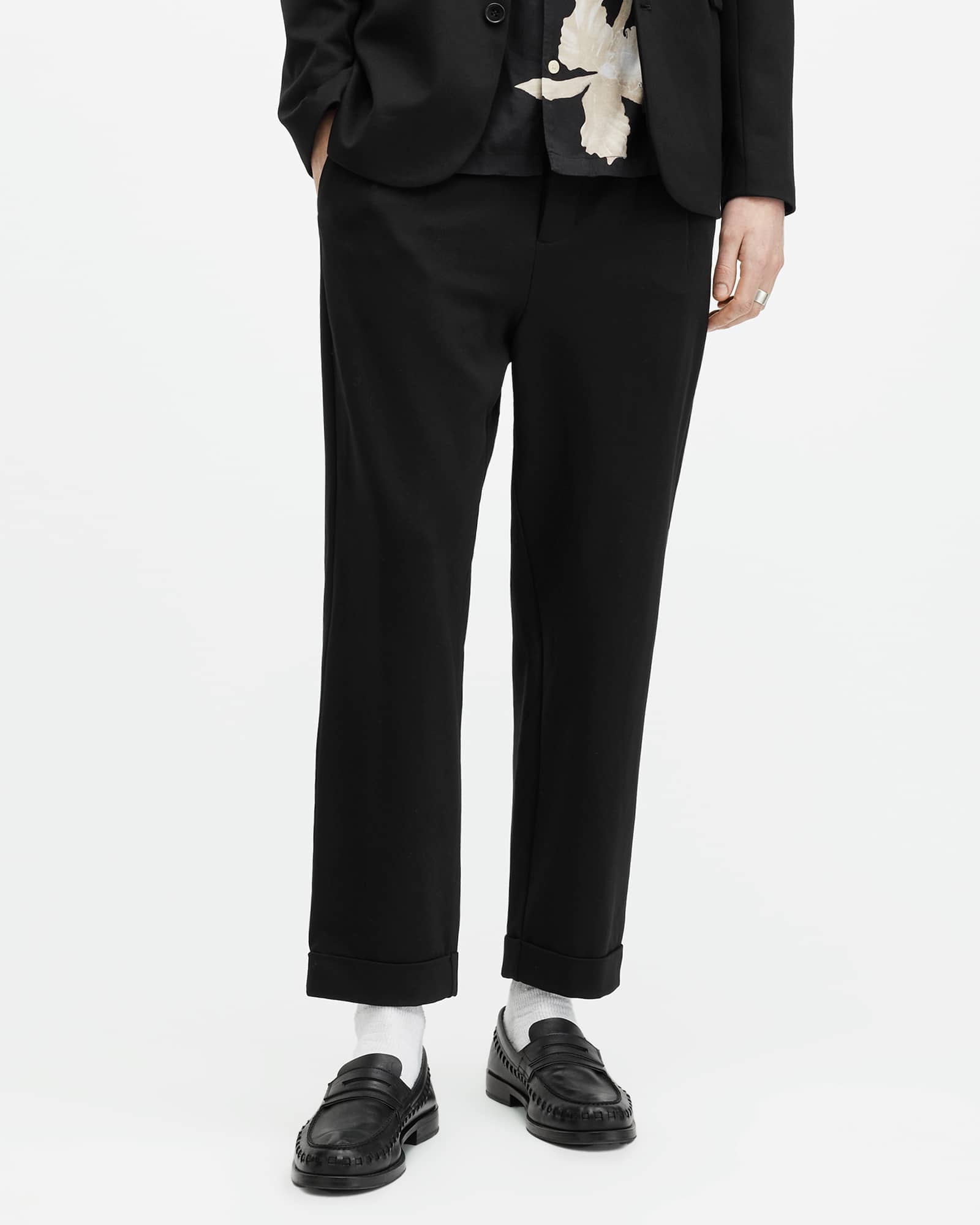 All Saints Helm Slim Fit Lightweight Pants Black