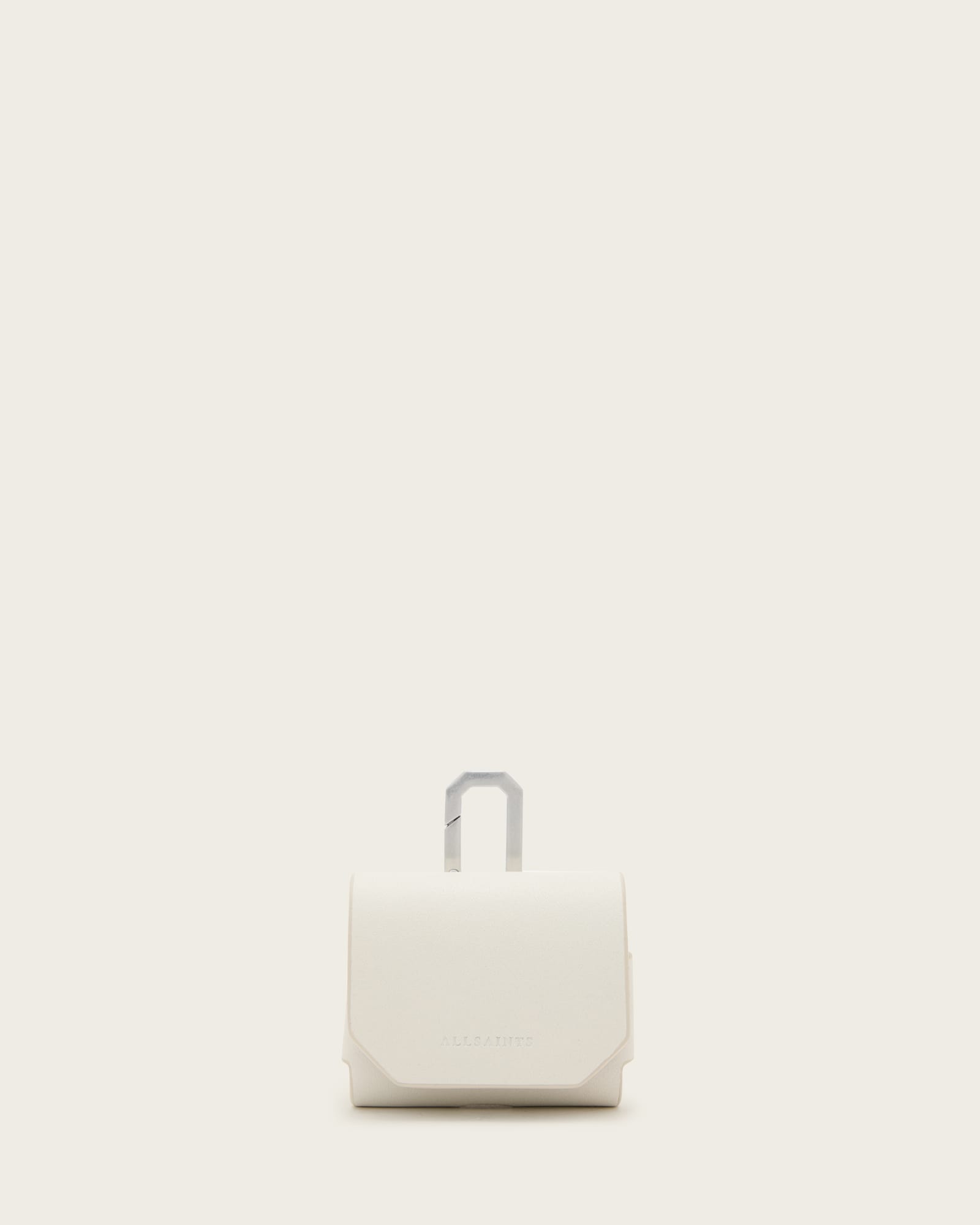 All Saints Hex AirPod Leather Case Birch White