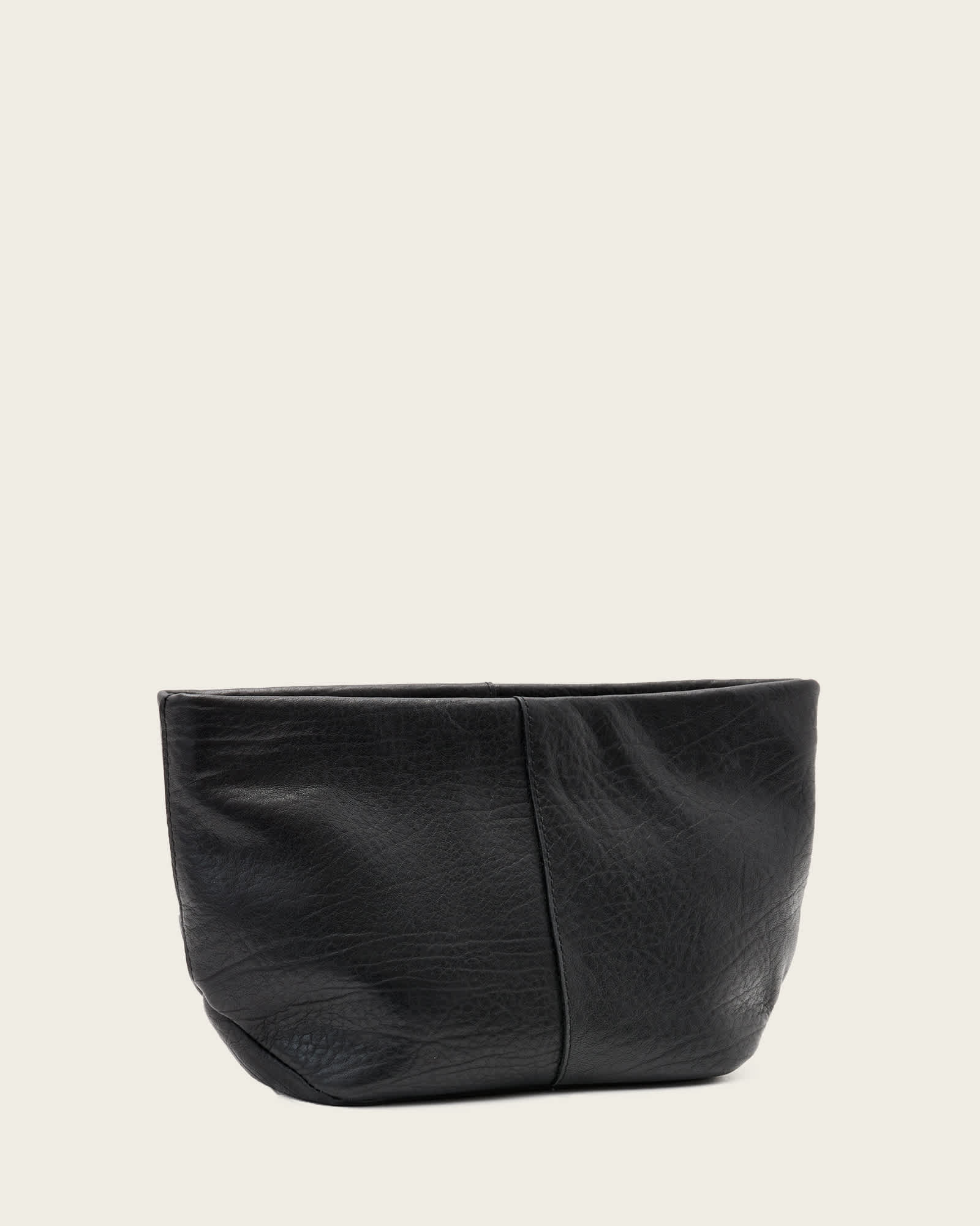 All Saints Hex Leather Pouch Black