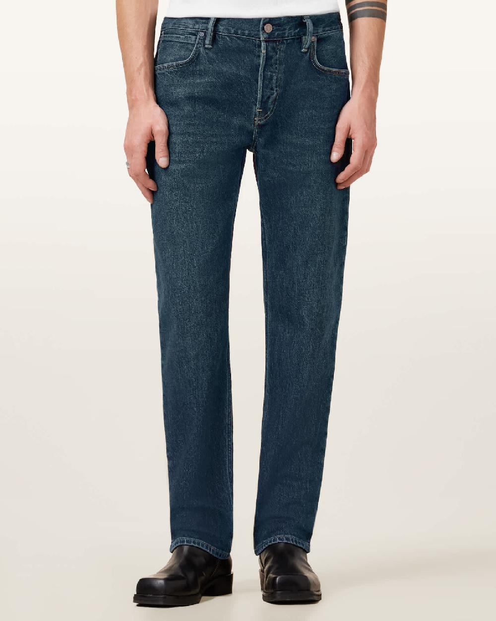 All Saints Iggy Slim Fit Denim Jeans Indigo Blue
