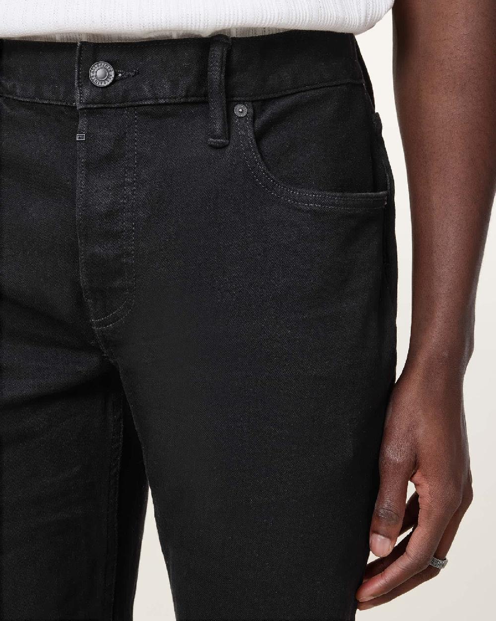 All Saints Iggy Slim Fit Denim Jeans Jet Black