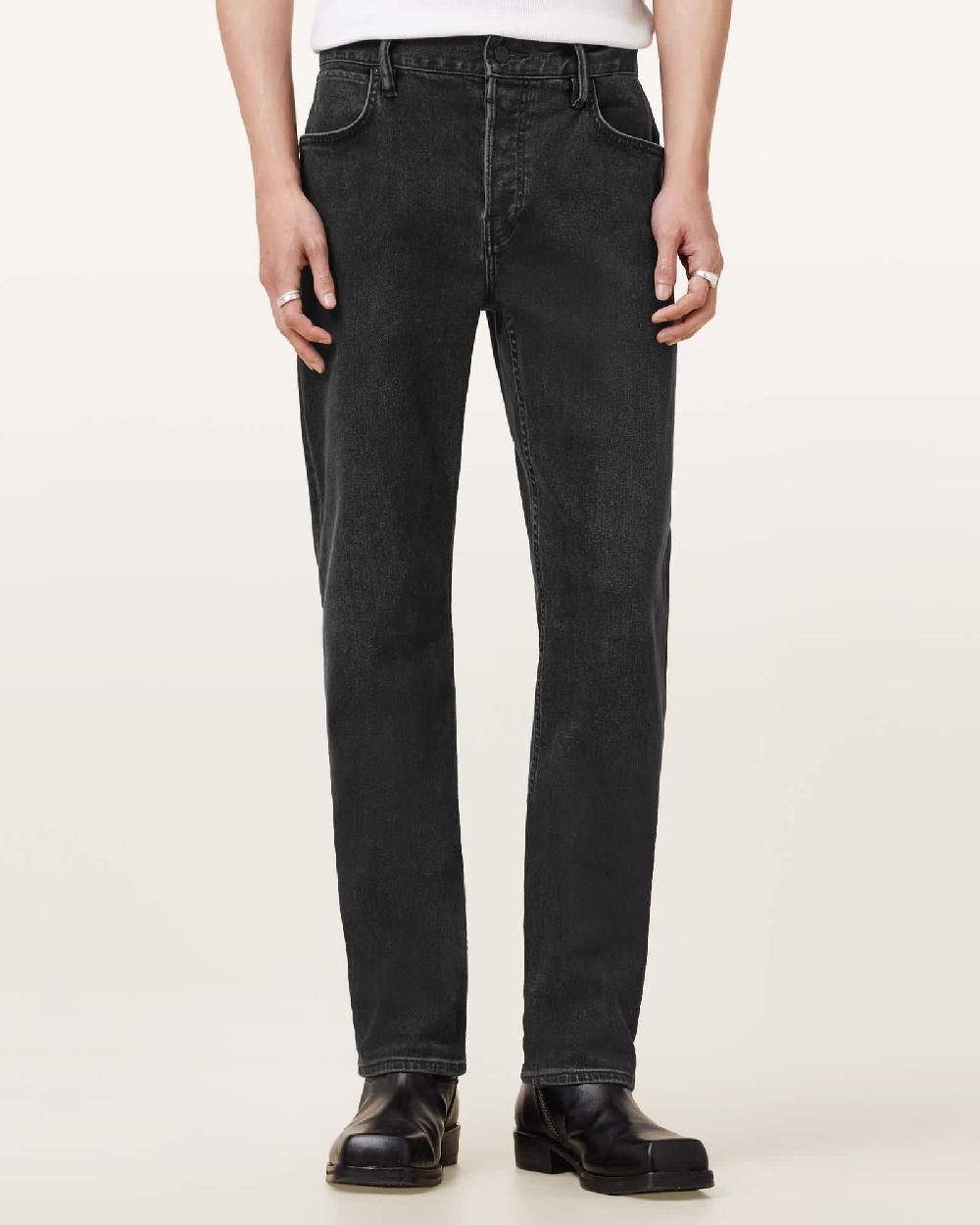 All Saints Iggy Slim Fit Denim Jeans Washed Black