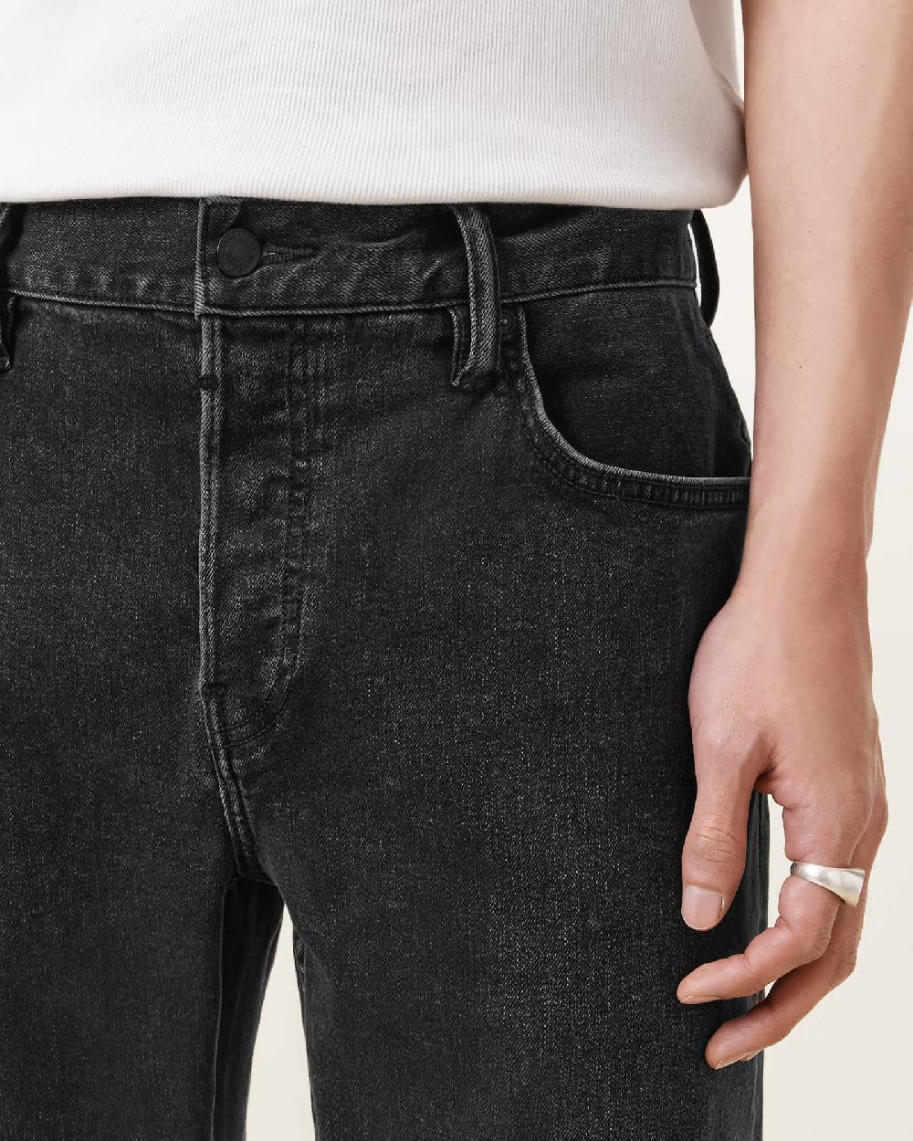 All Saints Iggy Slim Fit Denim Jeans Washed Black