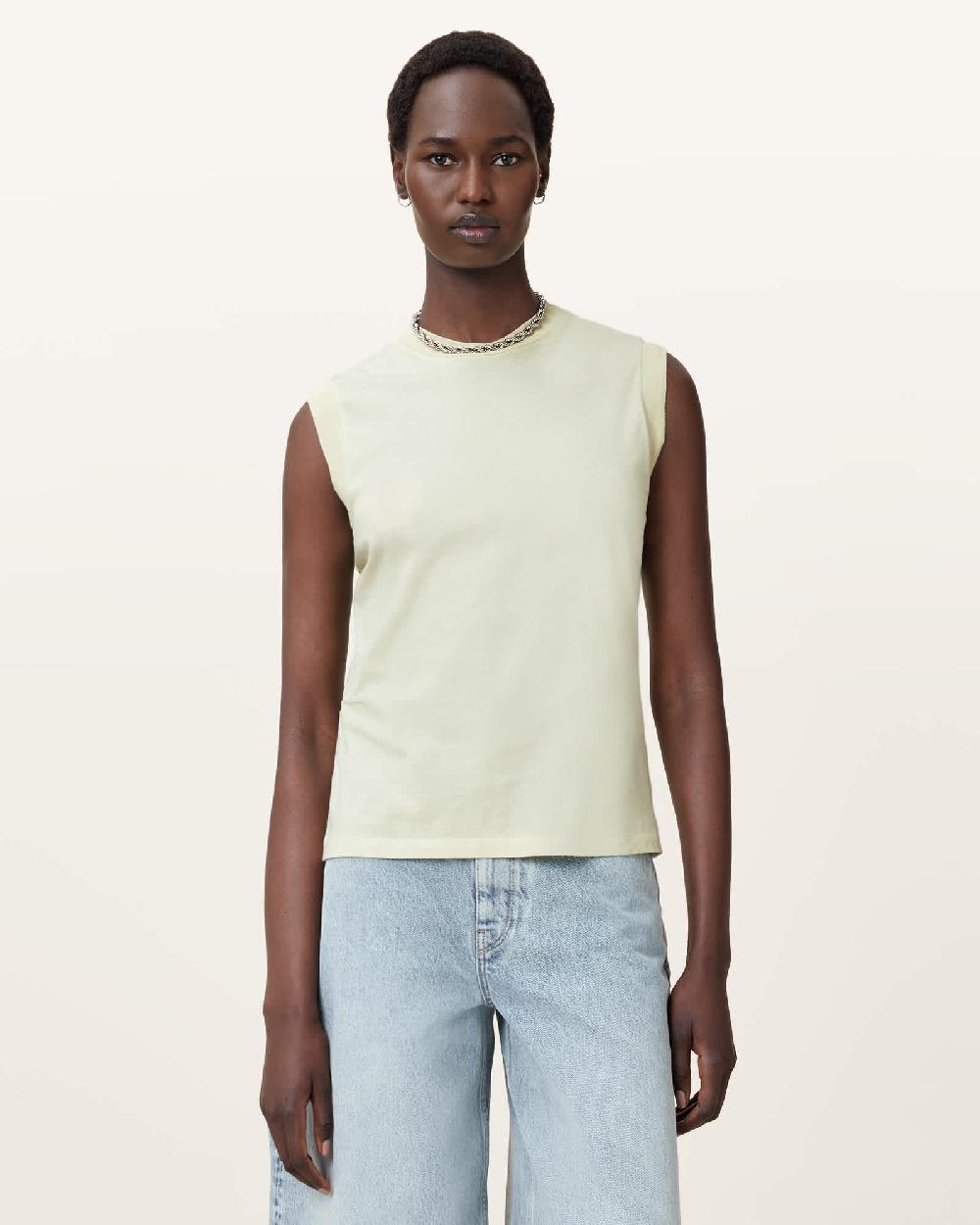 All Saints Imogen Sleeveless Tank Top JADE GREEN