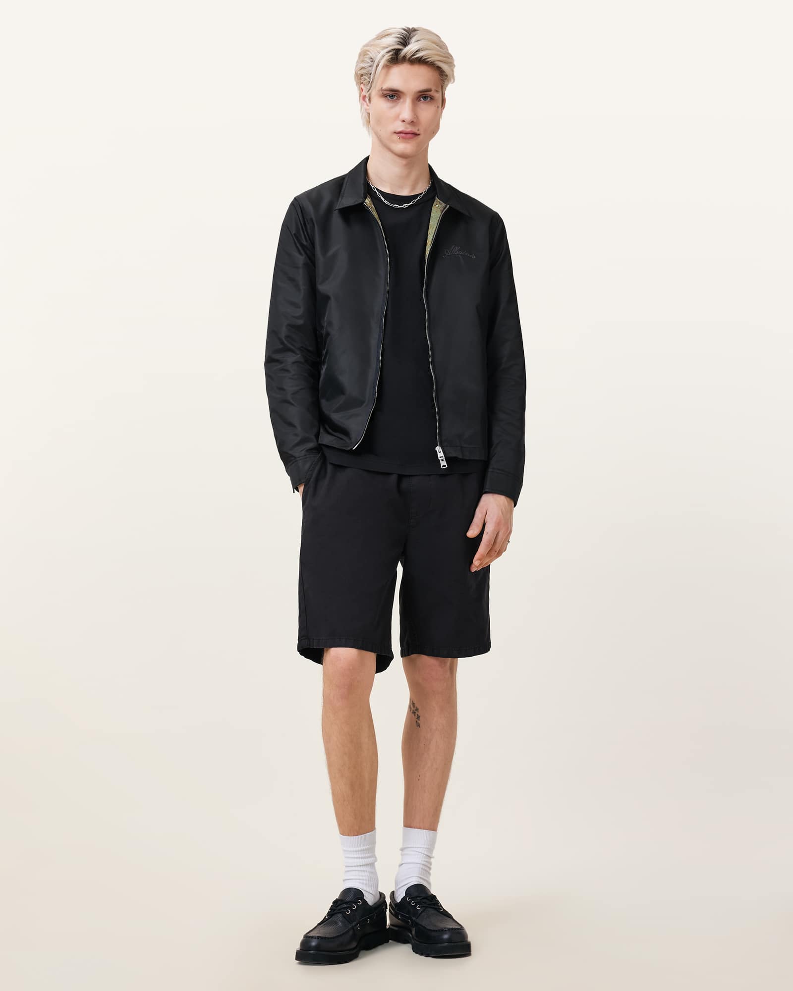 All Saints Incessant Nylon Jacket Black
