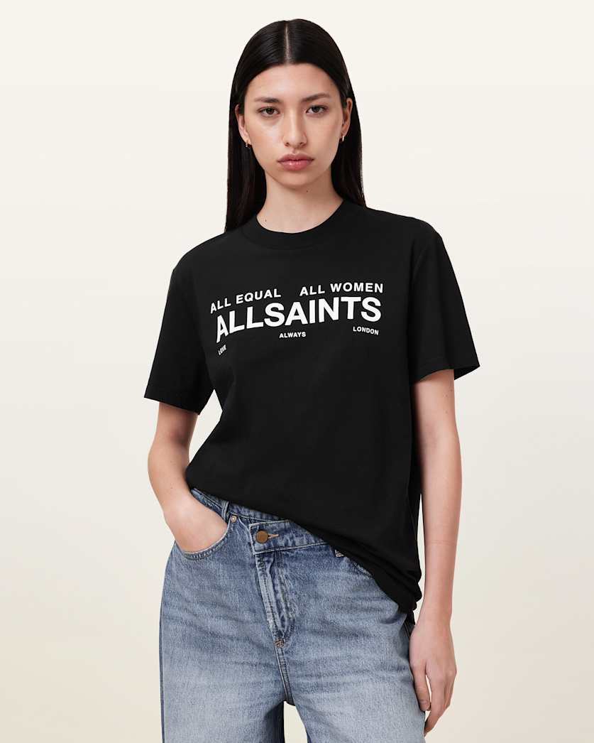 all saints International Women's Day T-Shirt Black