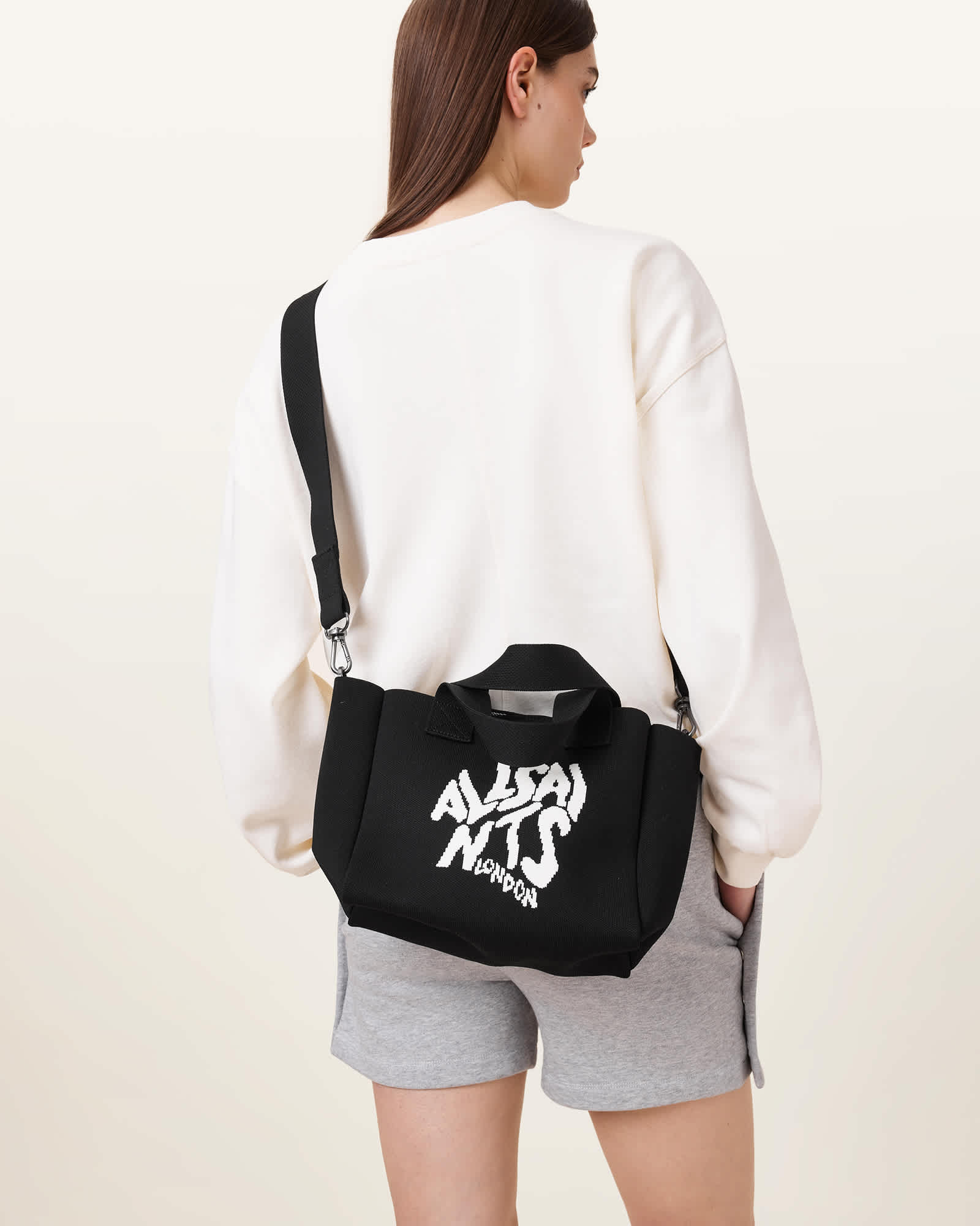 All Saints Izzy Orlando Mini Tote Bag Black