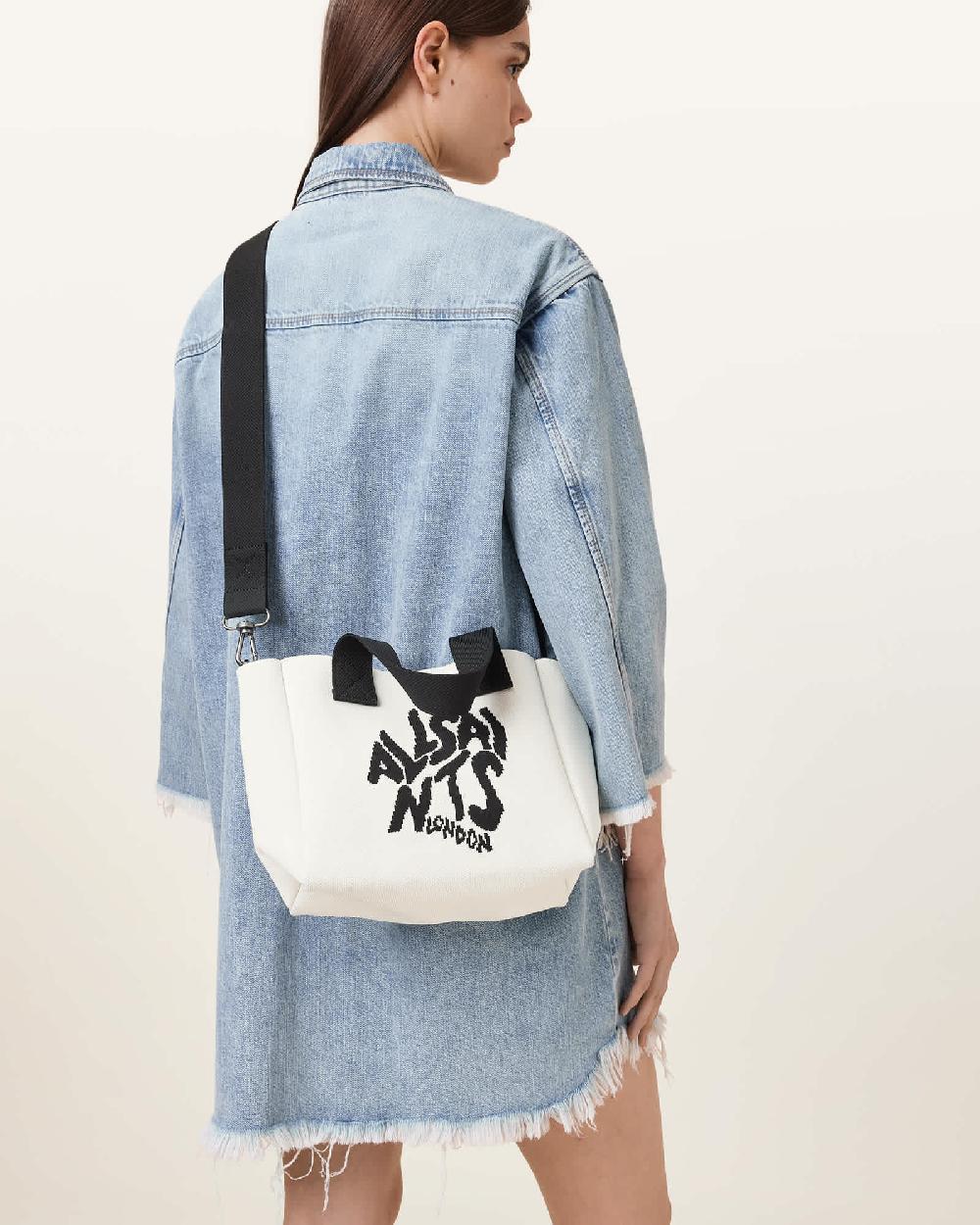 All Saints Izzy Orlando Mini Tote Bag White