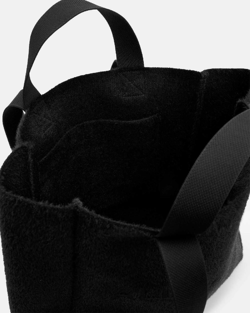 All Saints Izzy Textured Logo Tote Bag Black/Black