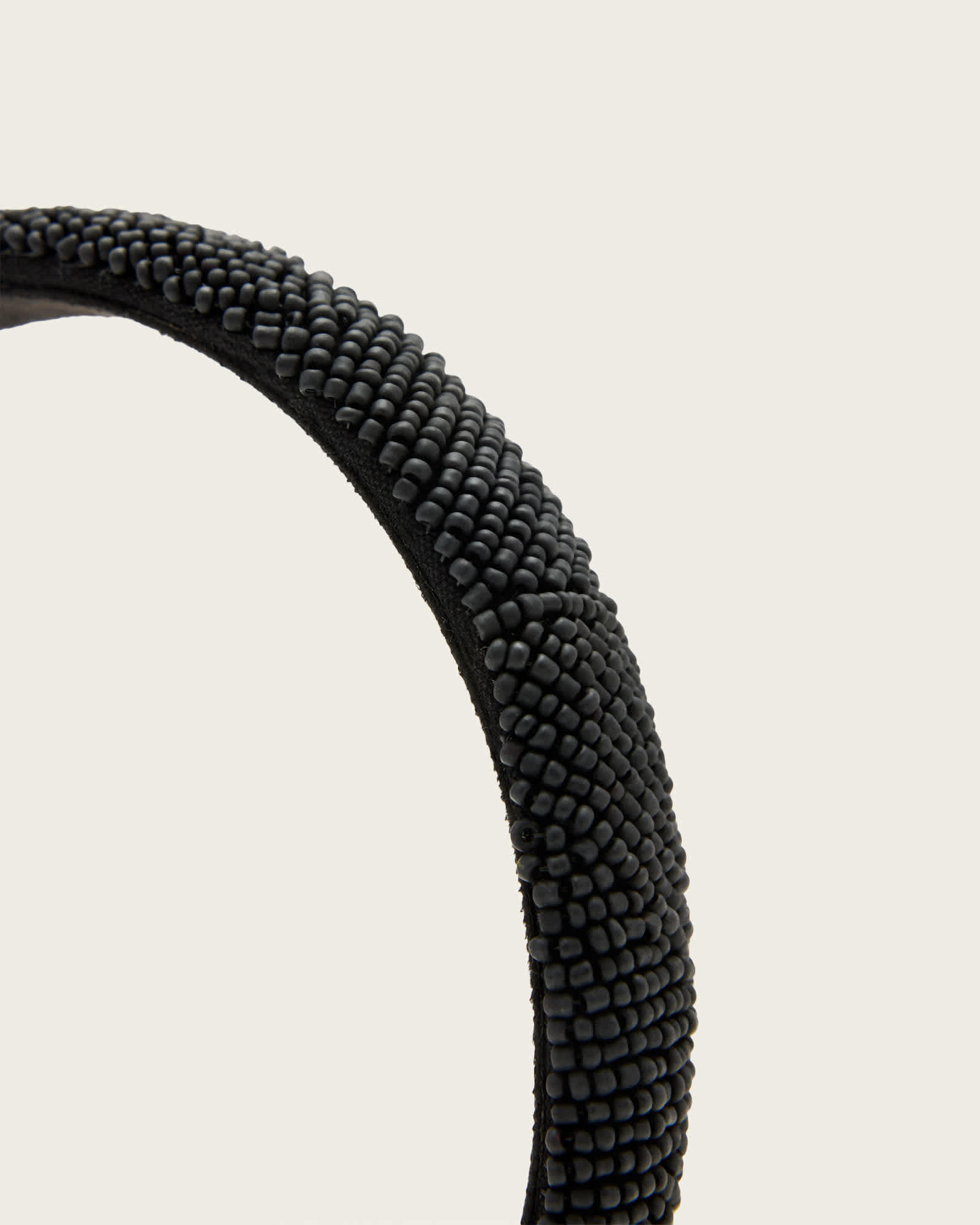 All Saints Jada Beaded Headband Black