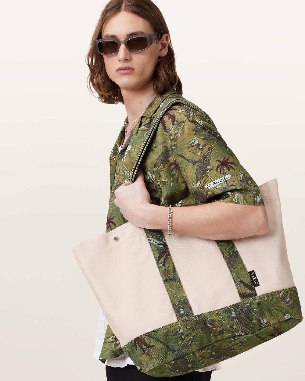 All Saints Jett Beach Tote Bag Ecru