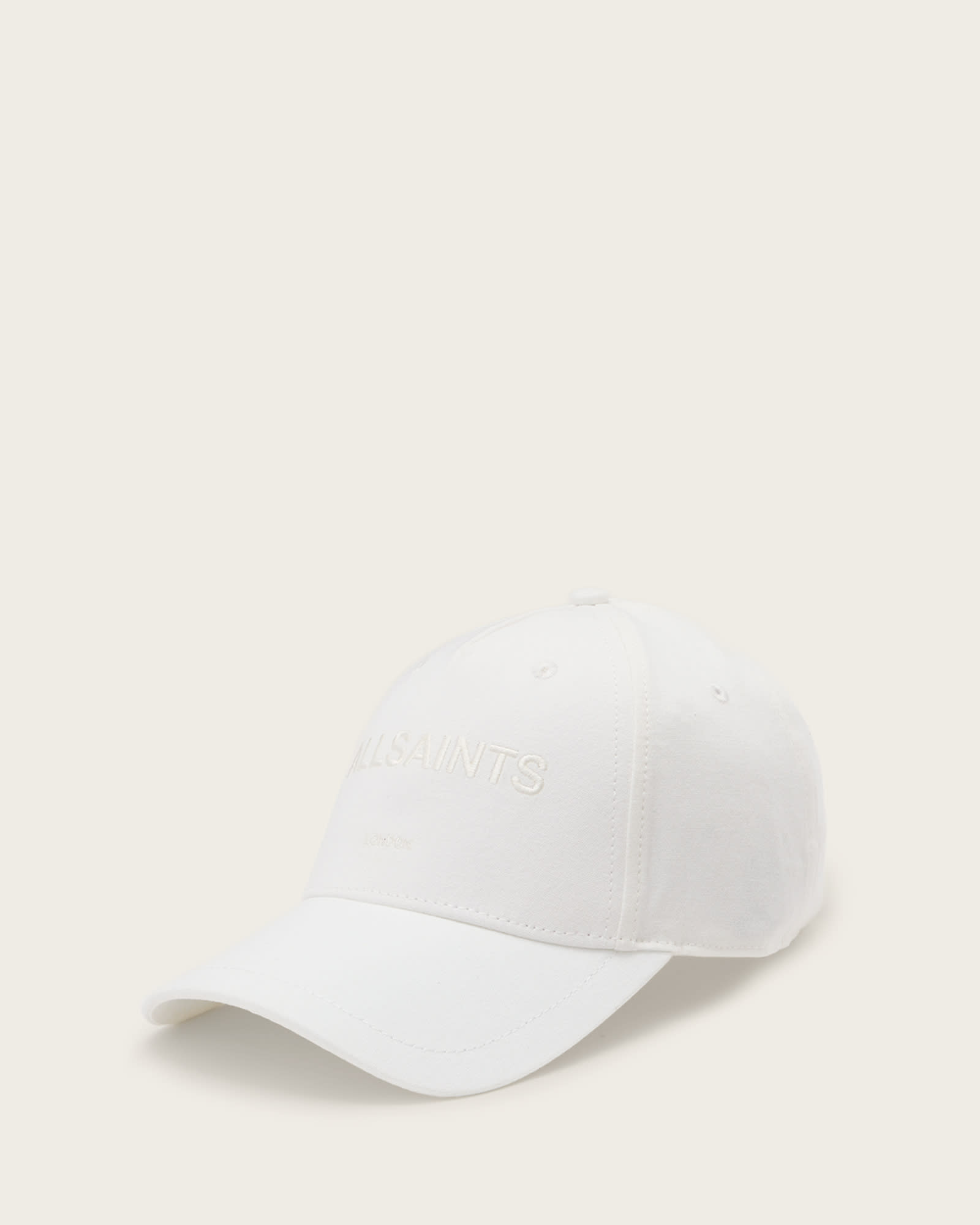 All Saints Jody Logo Baseball Cap Chalk White