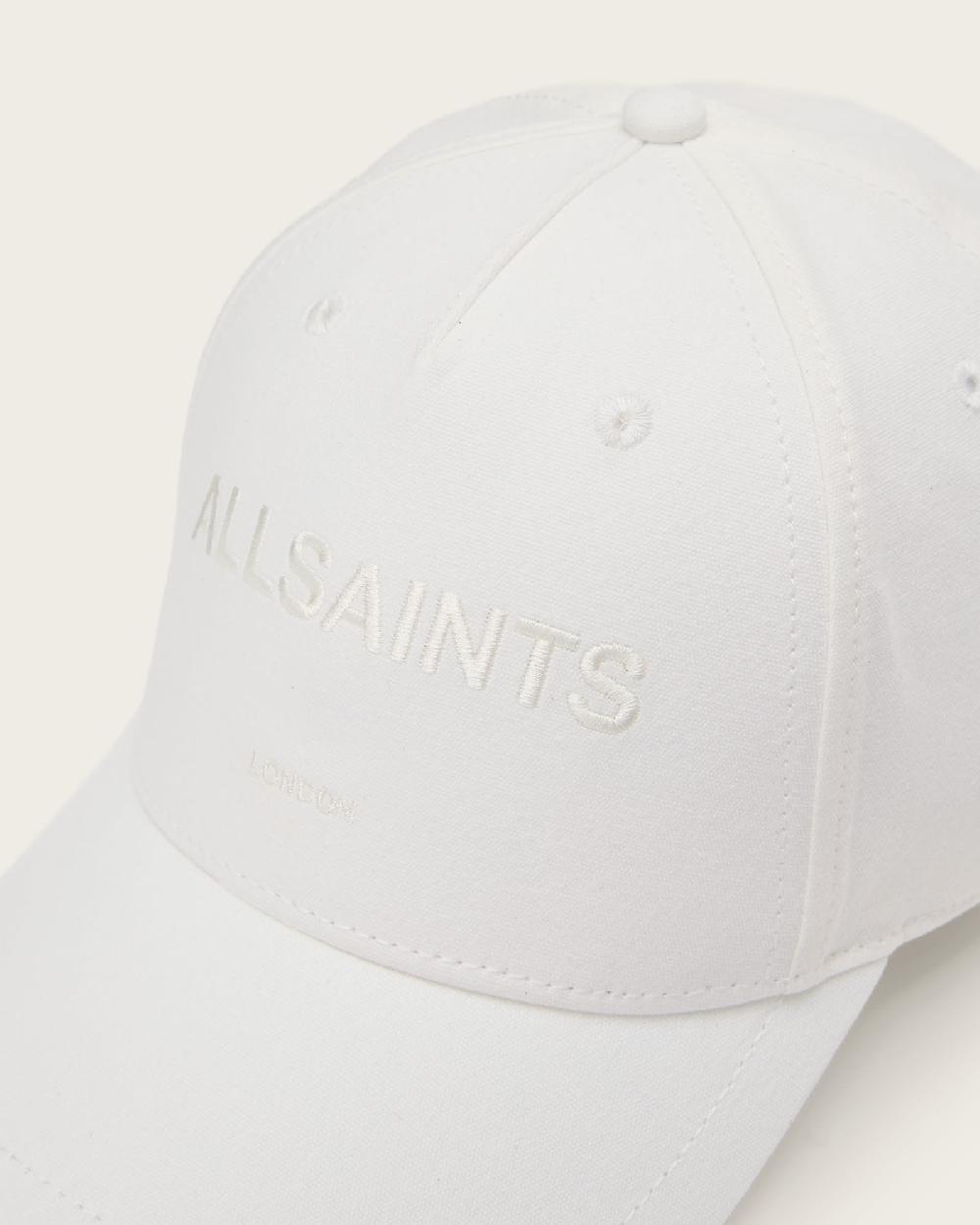 All Saints Jody Logo Baseball Cap Chalk White